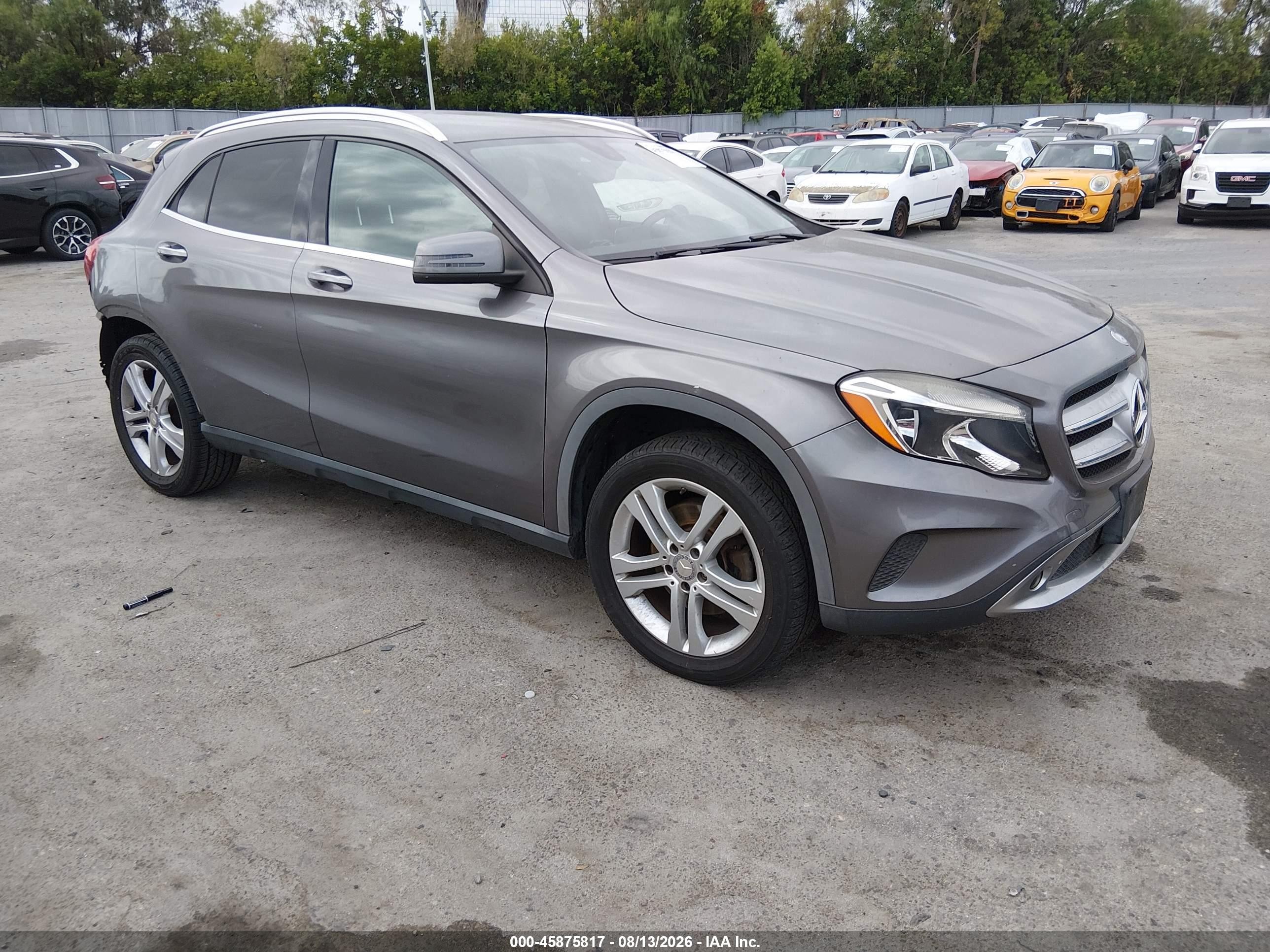 2015 Mercedes-benz Gla 250   Gray vin: WDCTG4EBXFJ132397
