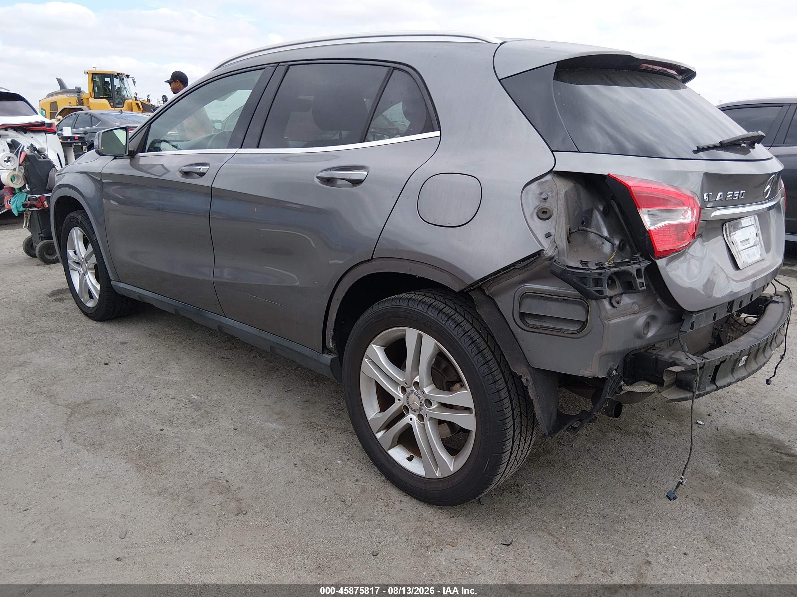 2015 Mercedes-benz Gla 250   Gray vin: WDCTG4EBXFJ132397