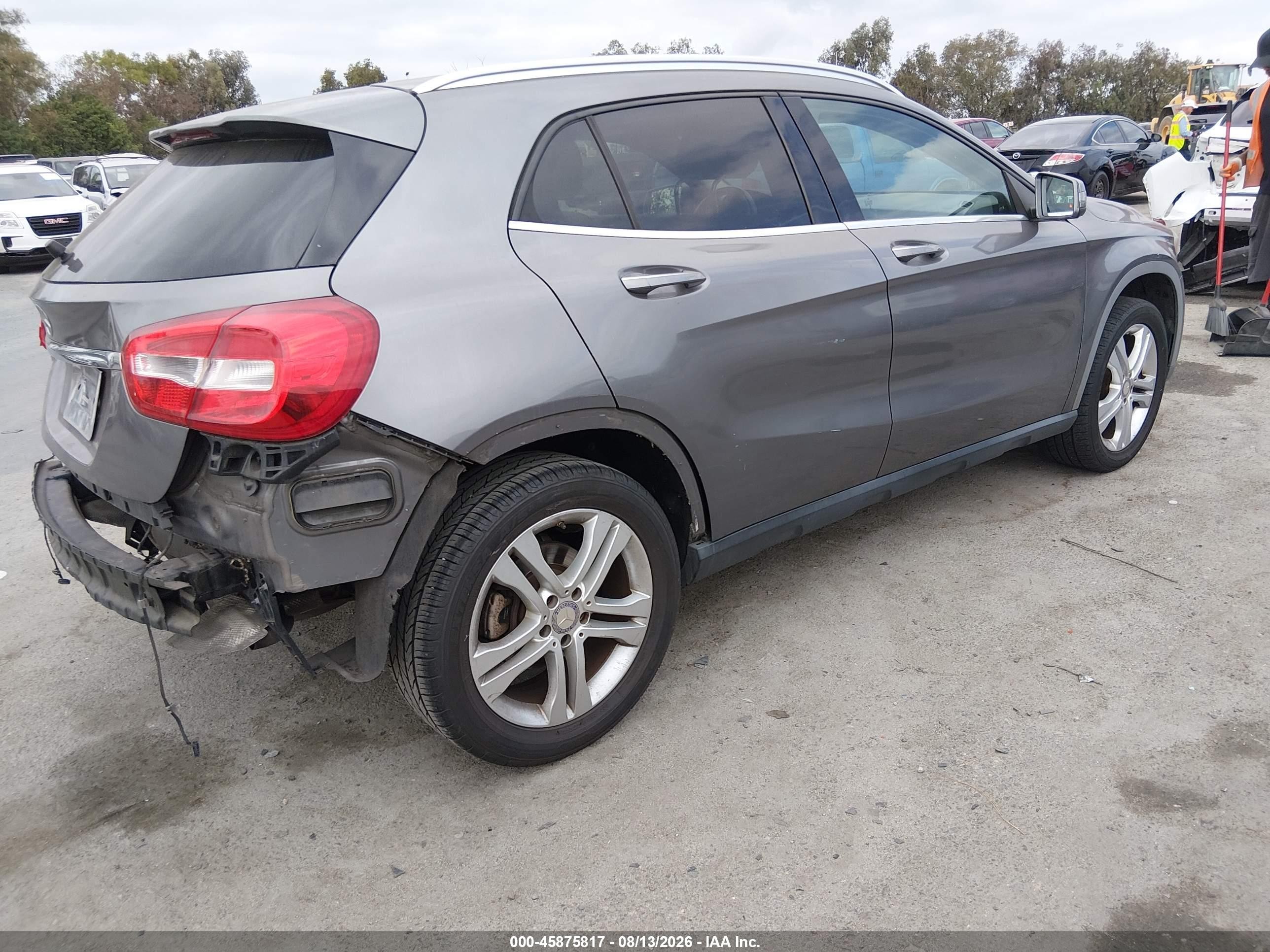 2015 Mercedes-benz Gla 250   Gray vin: WDCTG4EBXFJ132397