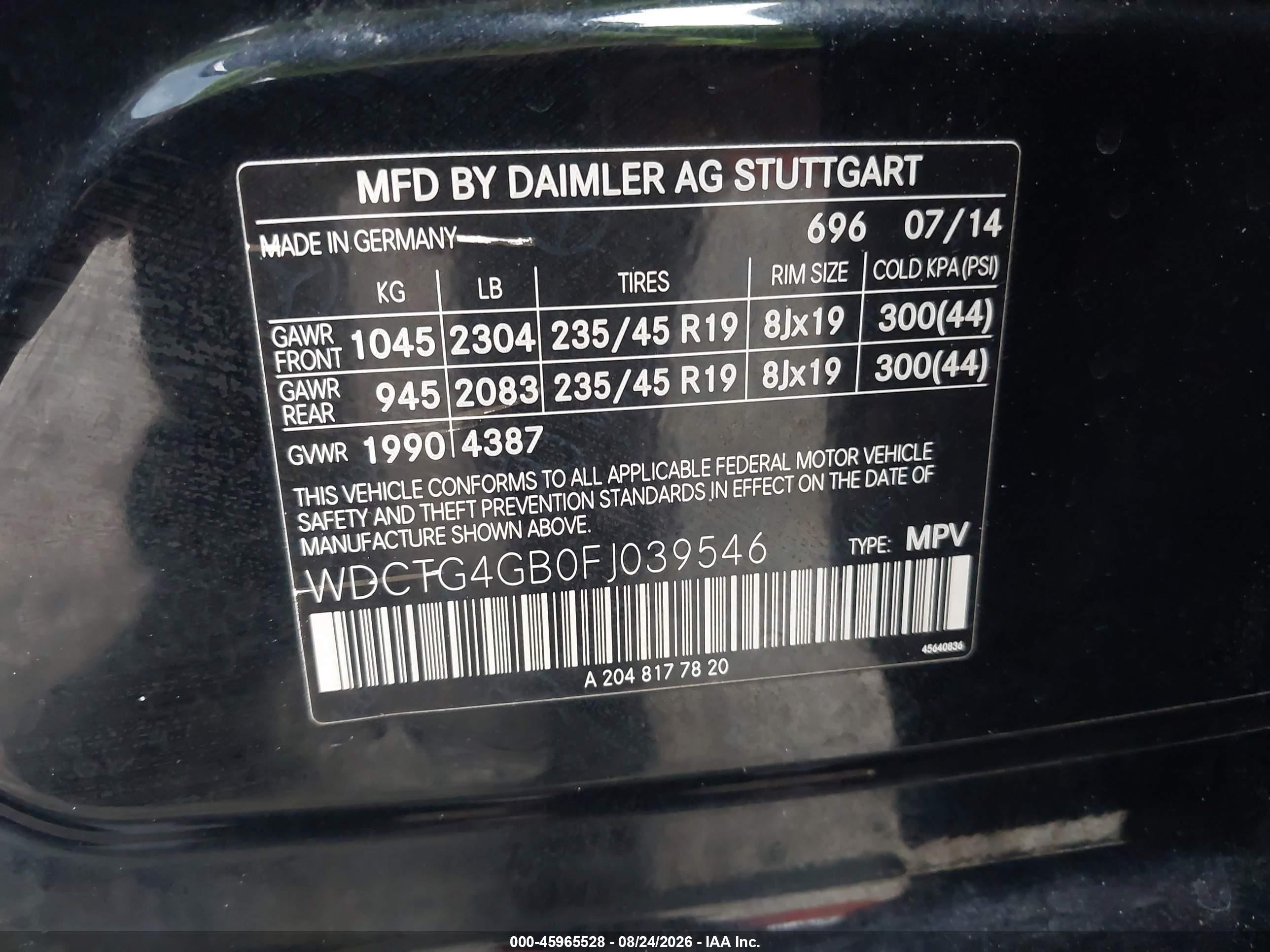 2015 Mercedes-benz Gla 250 4matic Black vin: WDCTG4GB0FJ039546