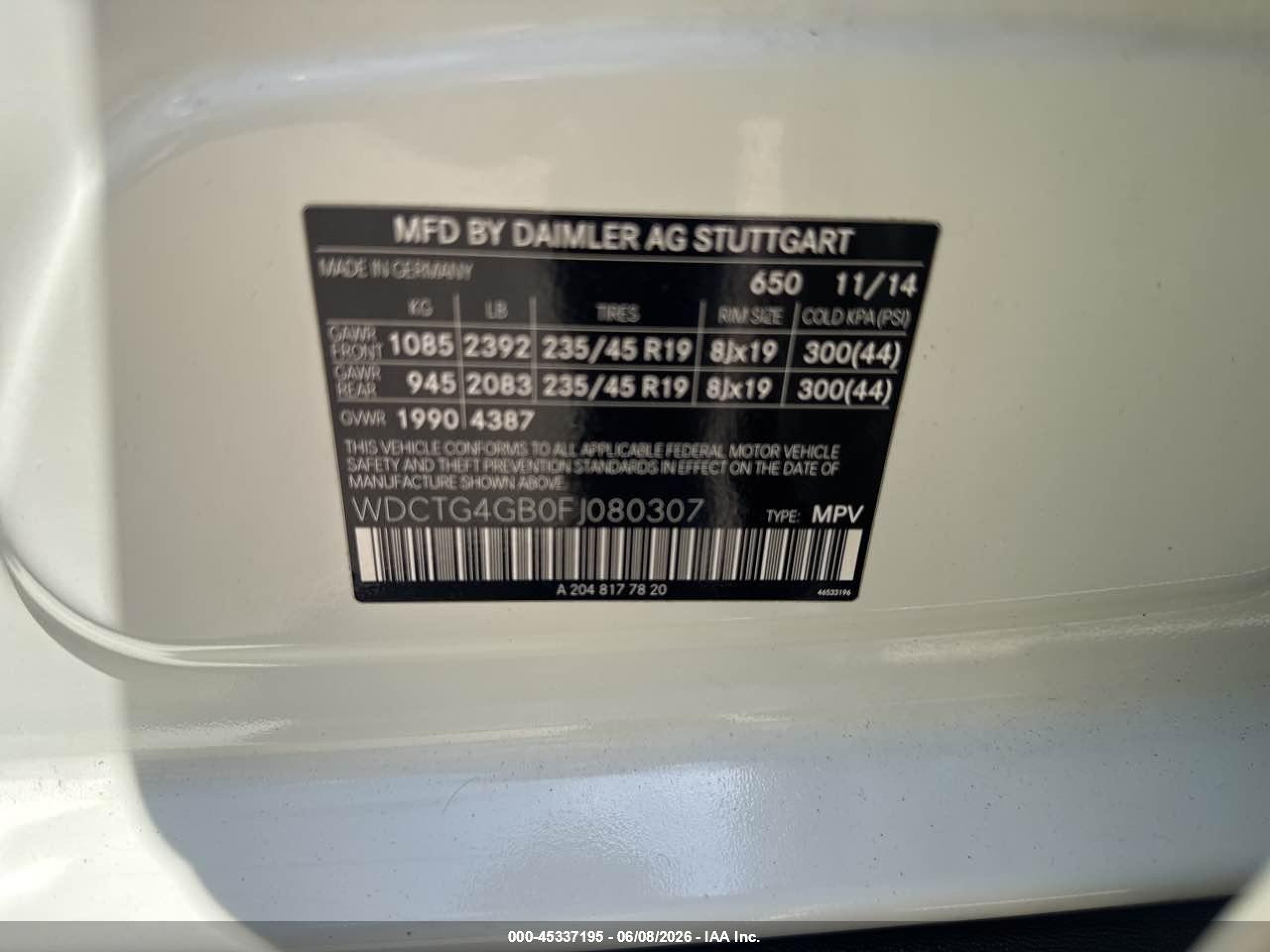 2015 Mercedes-benz Gla 250 4matic White vin: WDCTG4GB0FJ080307
