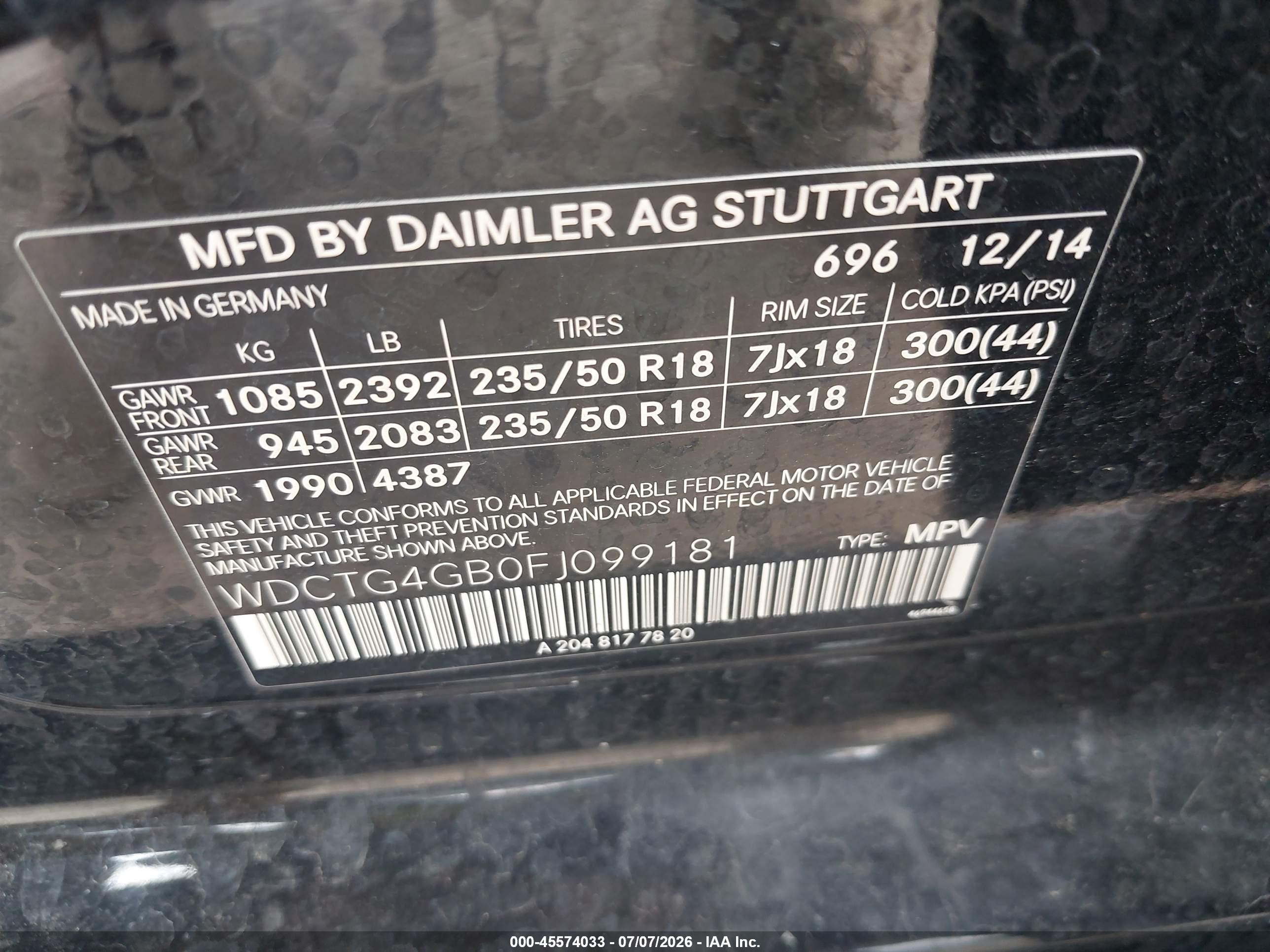 2015 Mercedes-benz Gla 250 4matic Black vin: WDCTG4GB0FJ099181