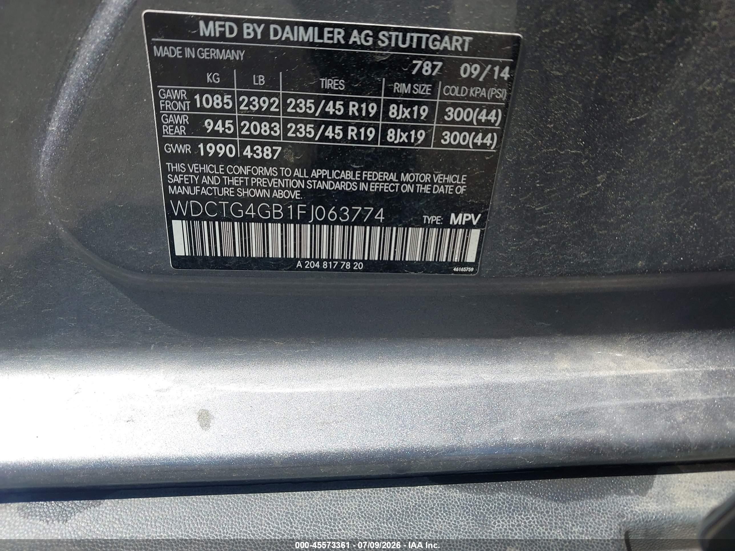 2015 Mercedes-benz Gla 250 4matic Gray vin: WDCTG4GB1FJ063774