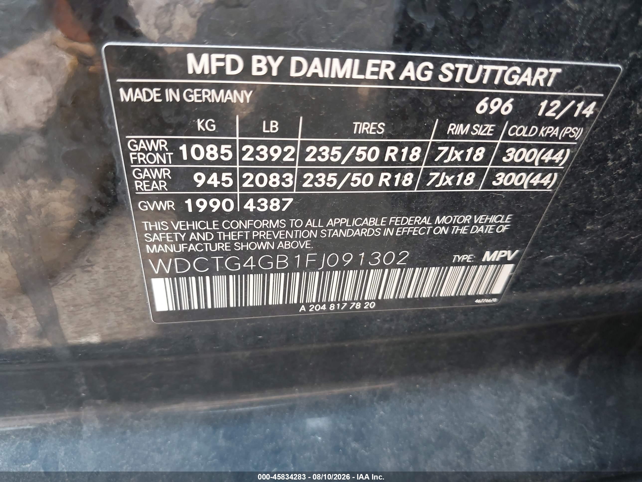 2015 Mercedes-benz Gla 250 4matic Black vin: WDCTG4GB1FJ091302