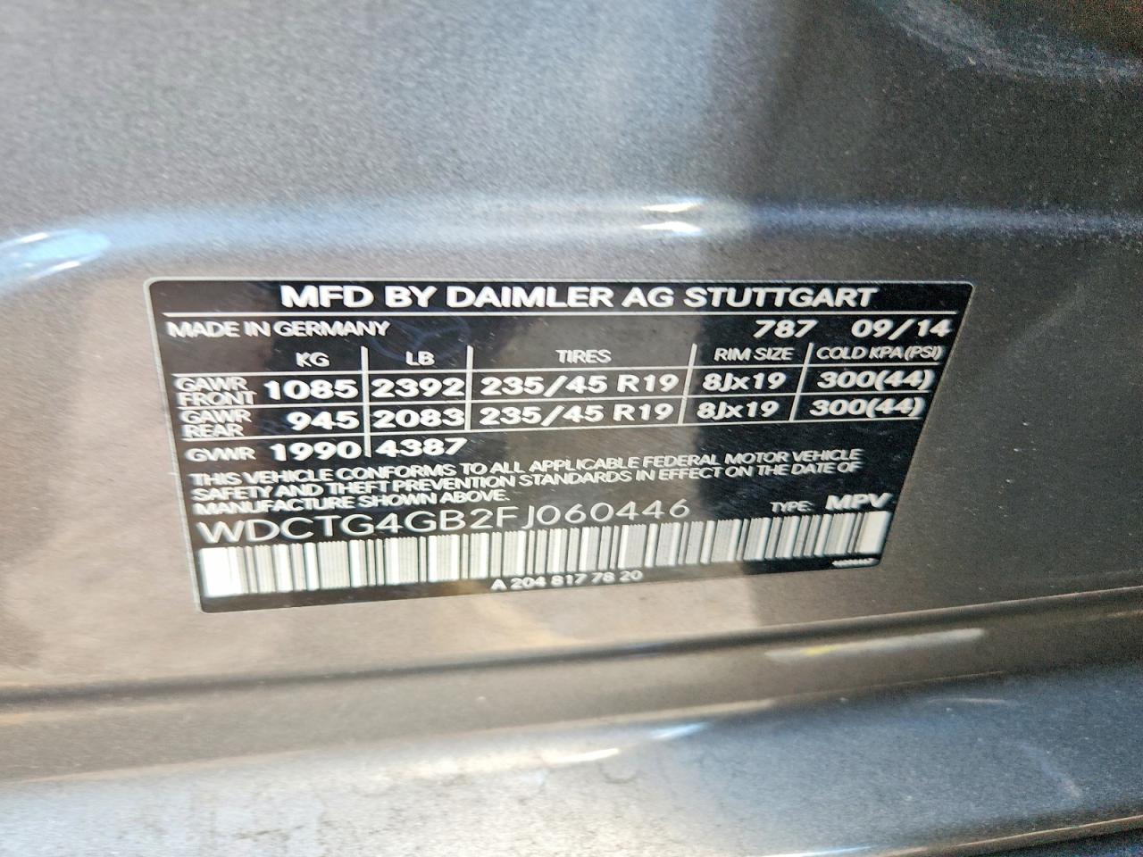 2015 Mercedes-benz Gla 250 4matic Gray vin: WDCTG4GB2FJ060446