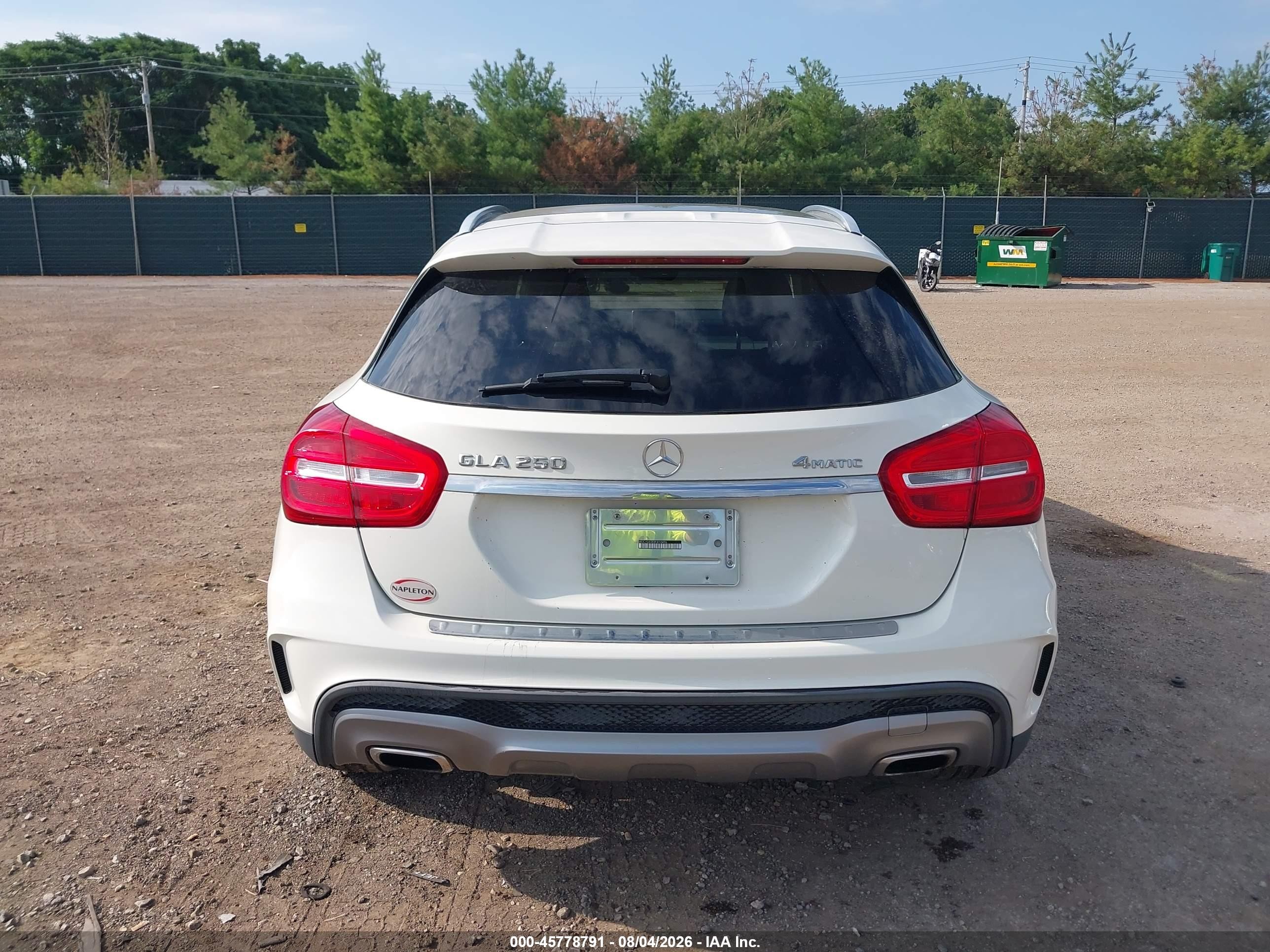 2015 Mercedes-benz Gla 250 4matic White vin: WDCTG4GB3FJ033496