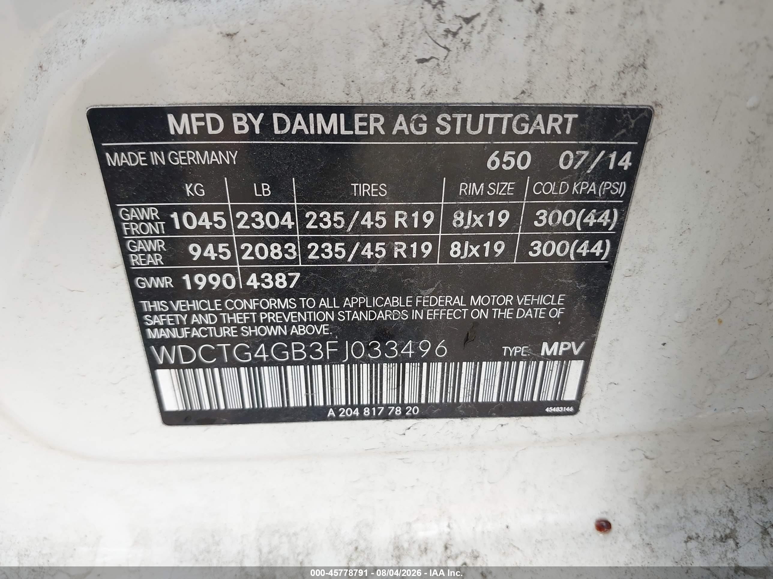 2015 Mercedes-benz Gla 250 4matic White vin: WDCTG4GB3FJ033496