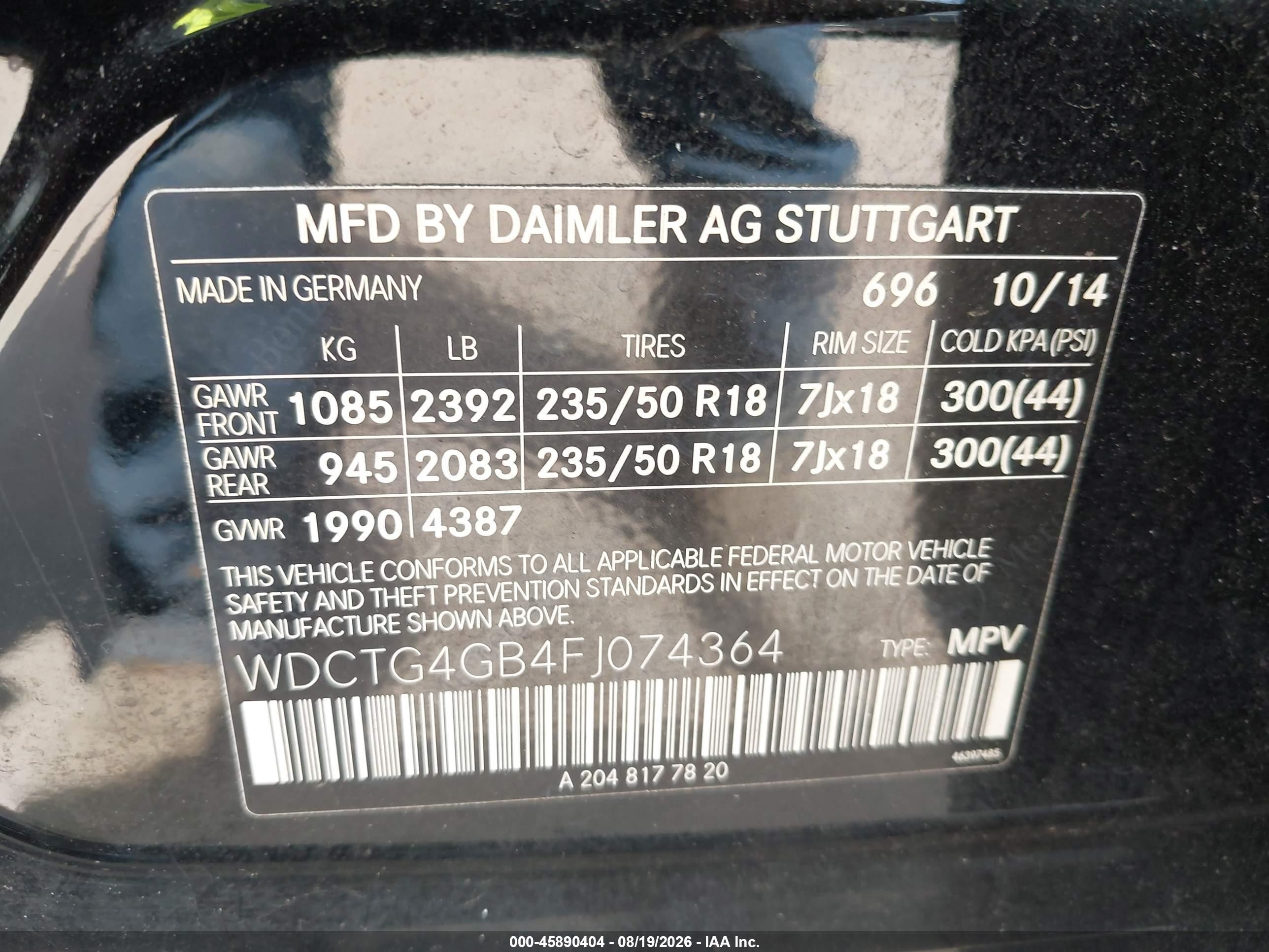 2015 Mercedes-benz Gla 250 4matic Black vin: WDCTG4GB4FJ074364
