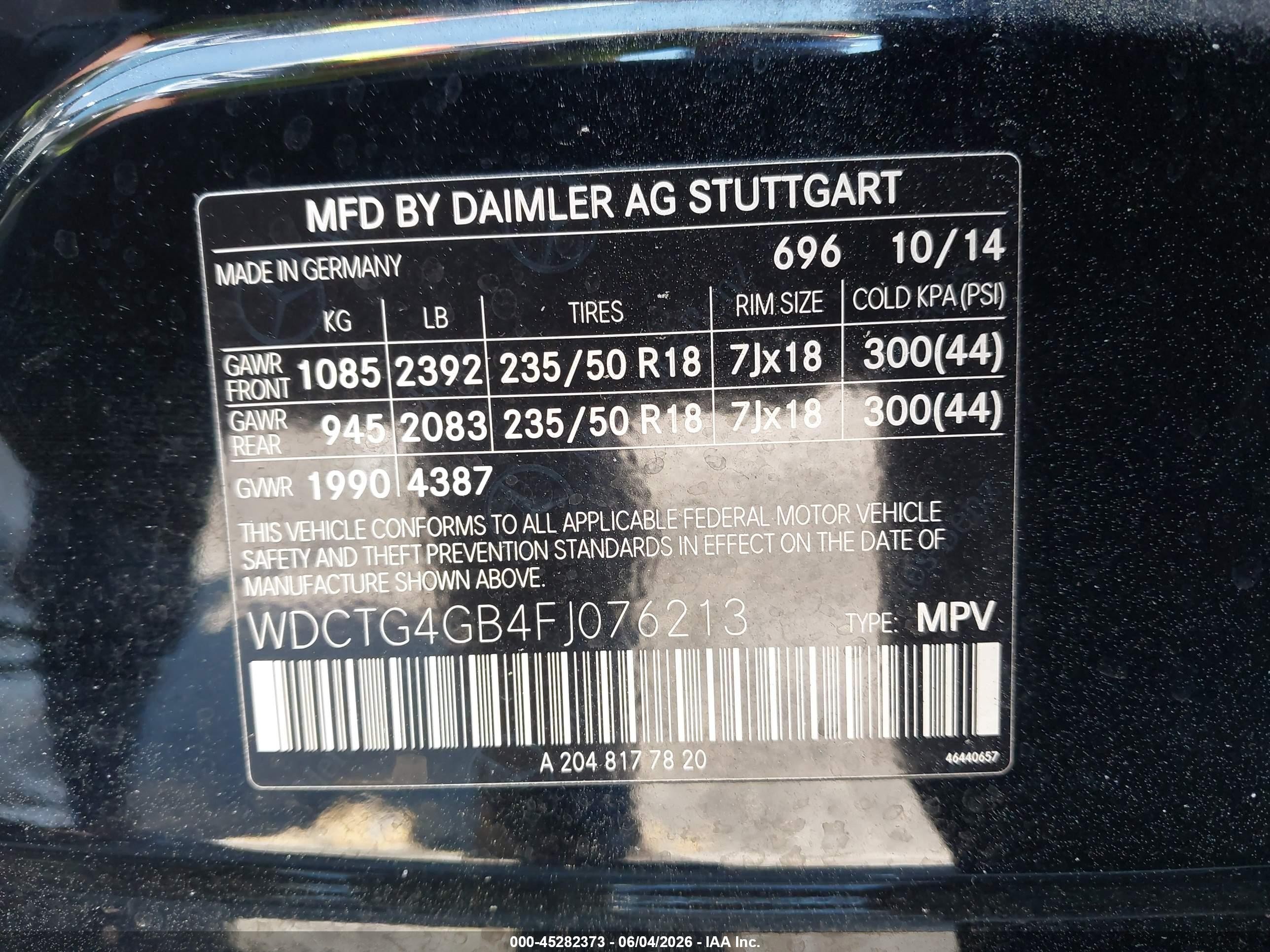 2015 Mercedes-benz Gla 250 4matic Black vin: WDCTG4GB4FJ076213