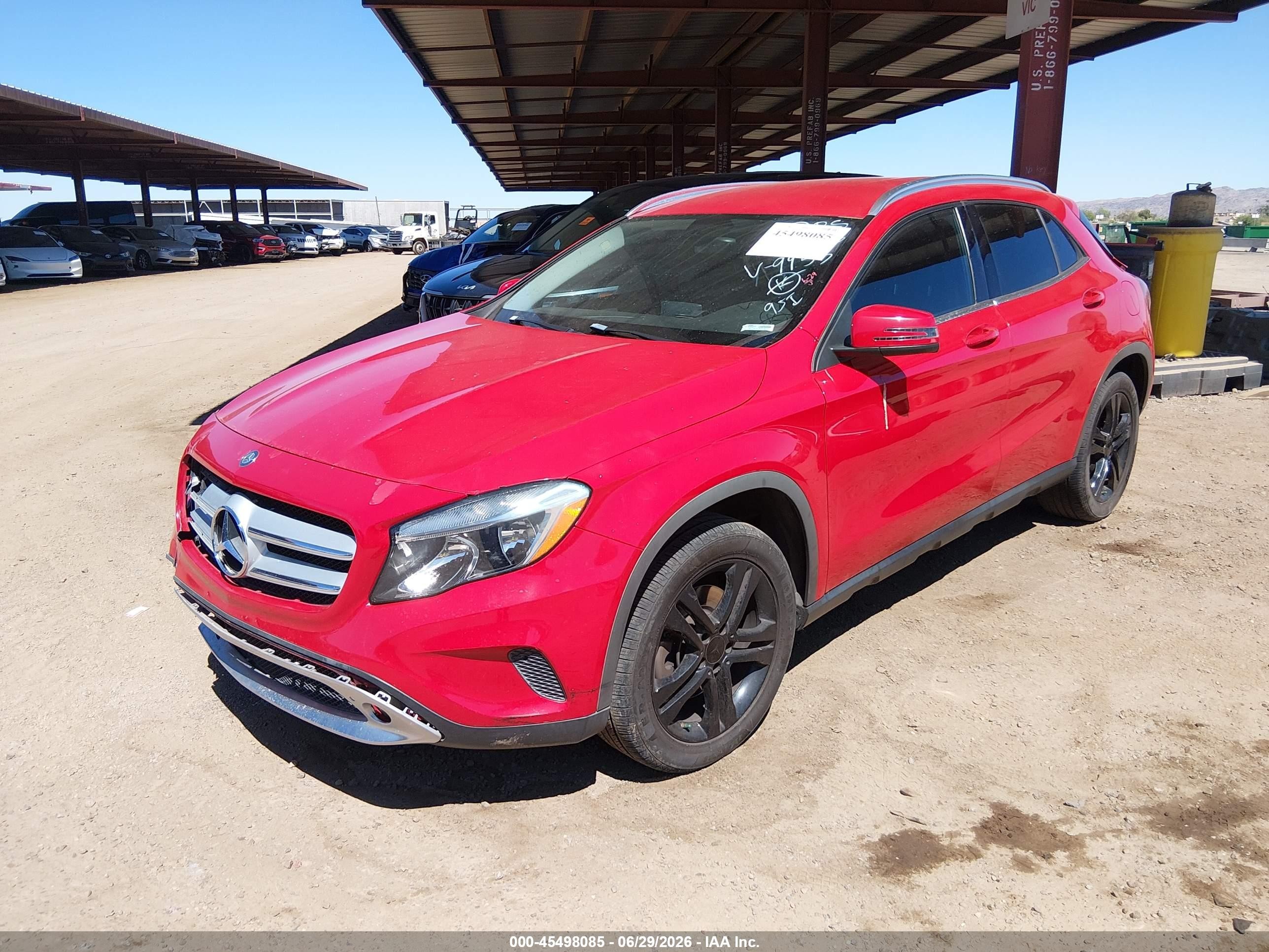 2015 Mercedes-benz Gla 250 4matic Red vin: WDCTG4GB4FJ079953