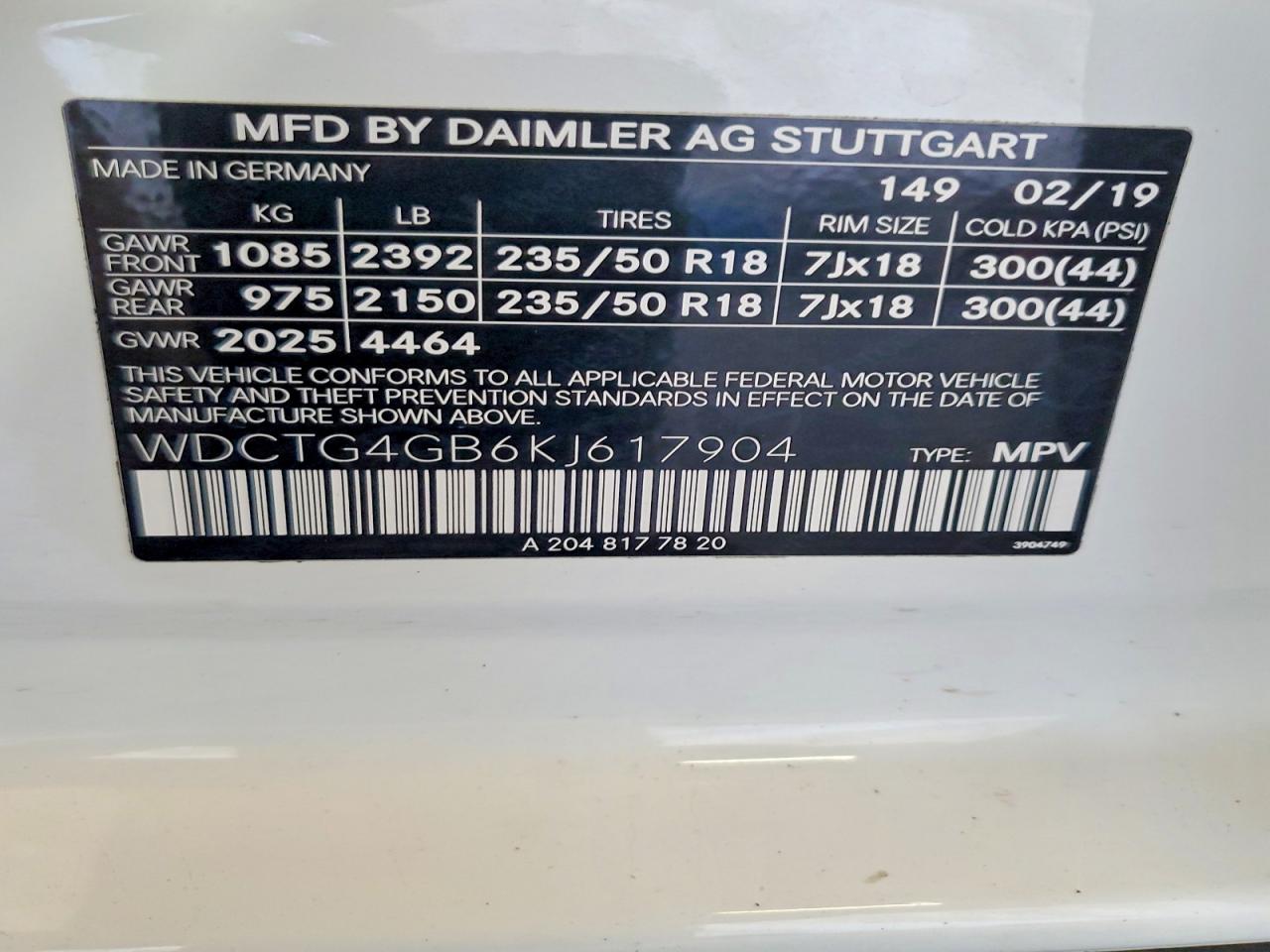 2019 Mercedes-benz Gla 250 4matic White vin: WDCTG4GB6KJ617904