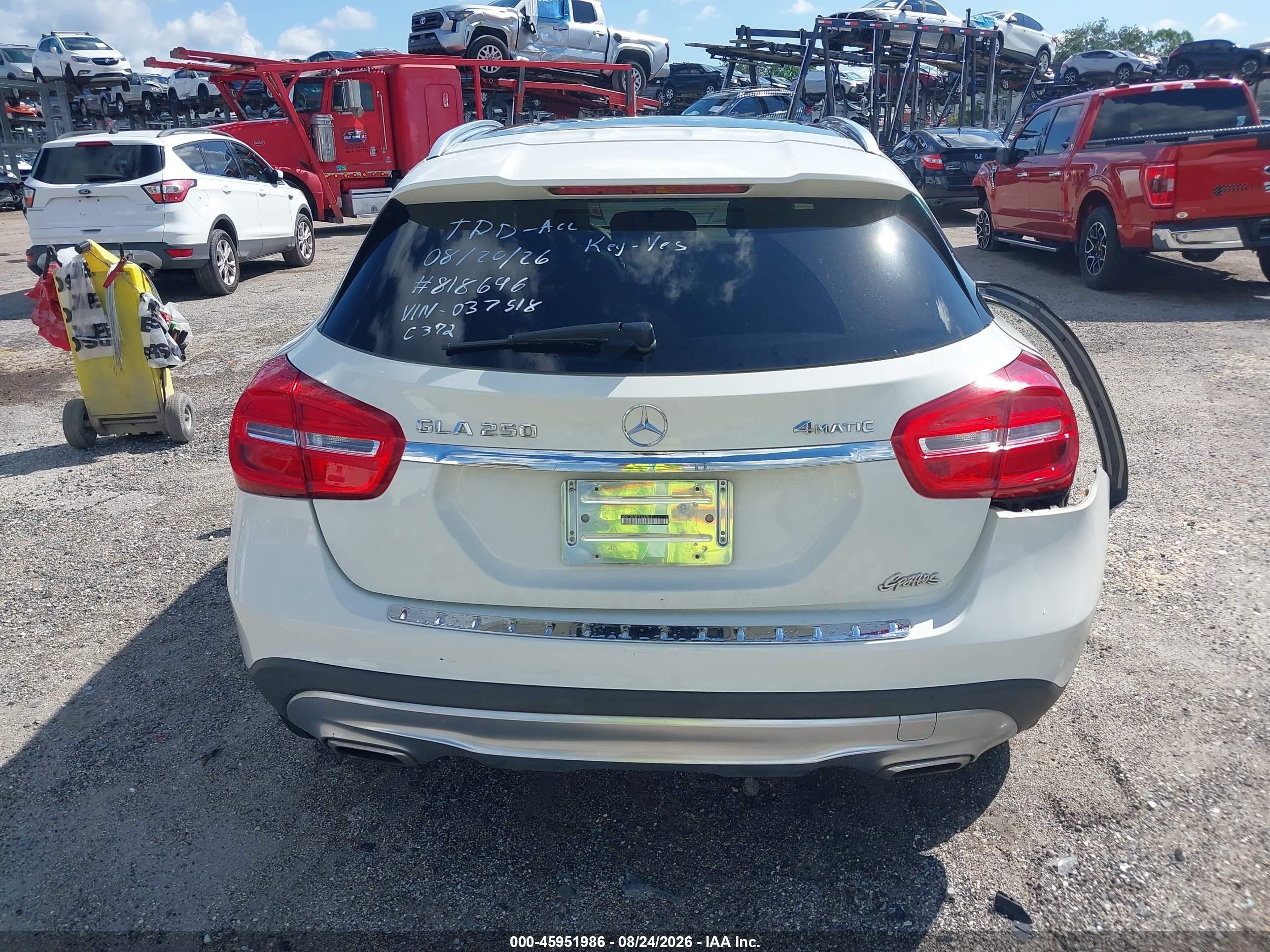 2015 Mercedes-benz Gla 250 4matic White vin: WDCTG4GB7FJ037518