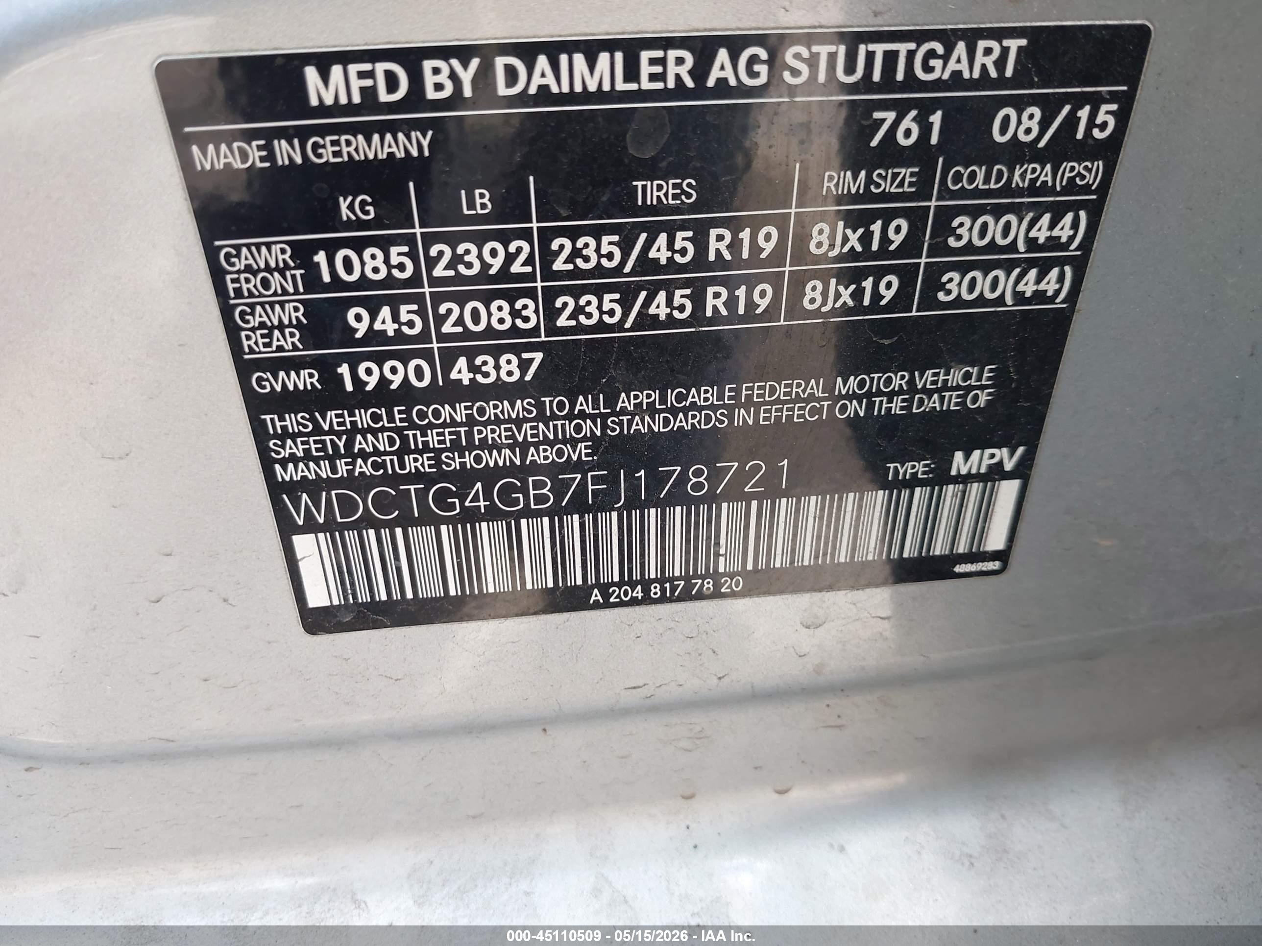2015 Mercedes-benz Gla 250 4matic Silver vin: WDCTG4GB7FJ178721