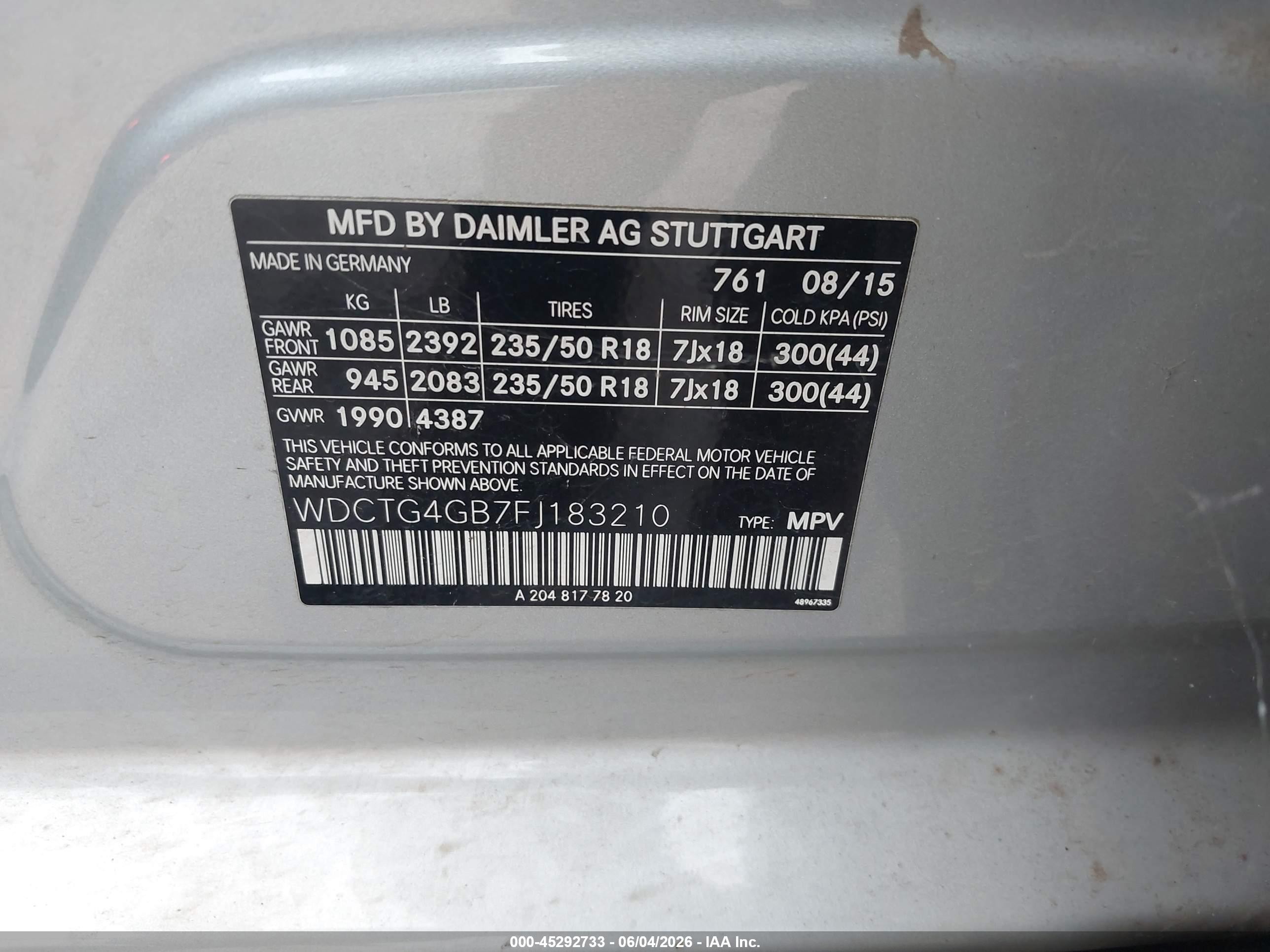 2015 Mercedes-benz Gla 250 4matic Серебряный vin: WDCTG4GB7FJ183210