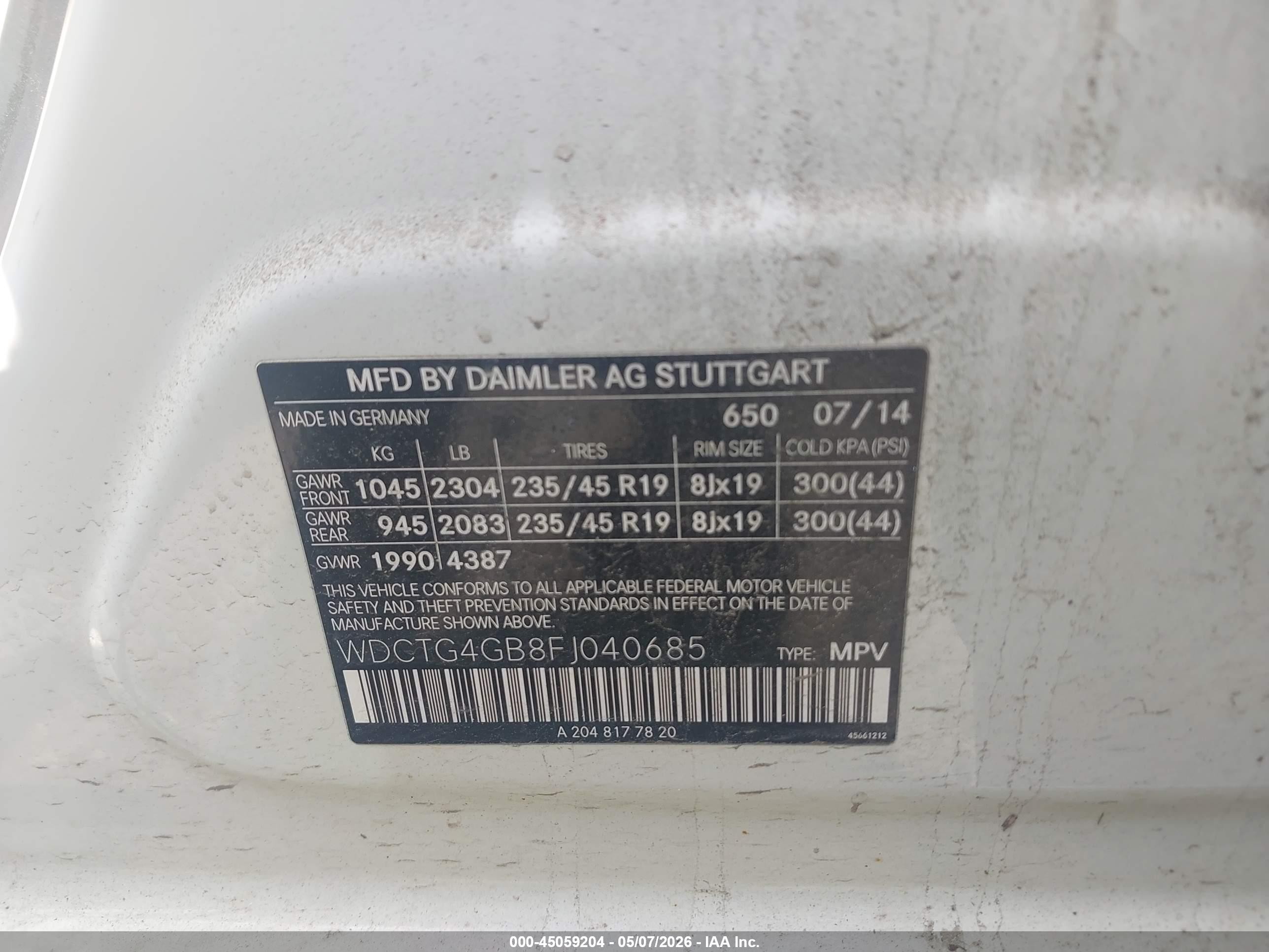 2015 Mercedes-benz Gla 250 4matic Белый vin: WDCTG4GB8FJ040685