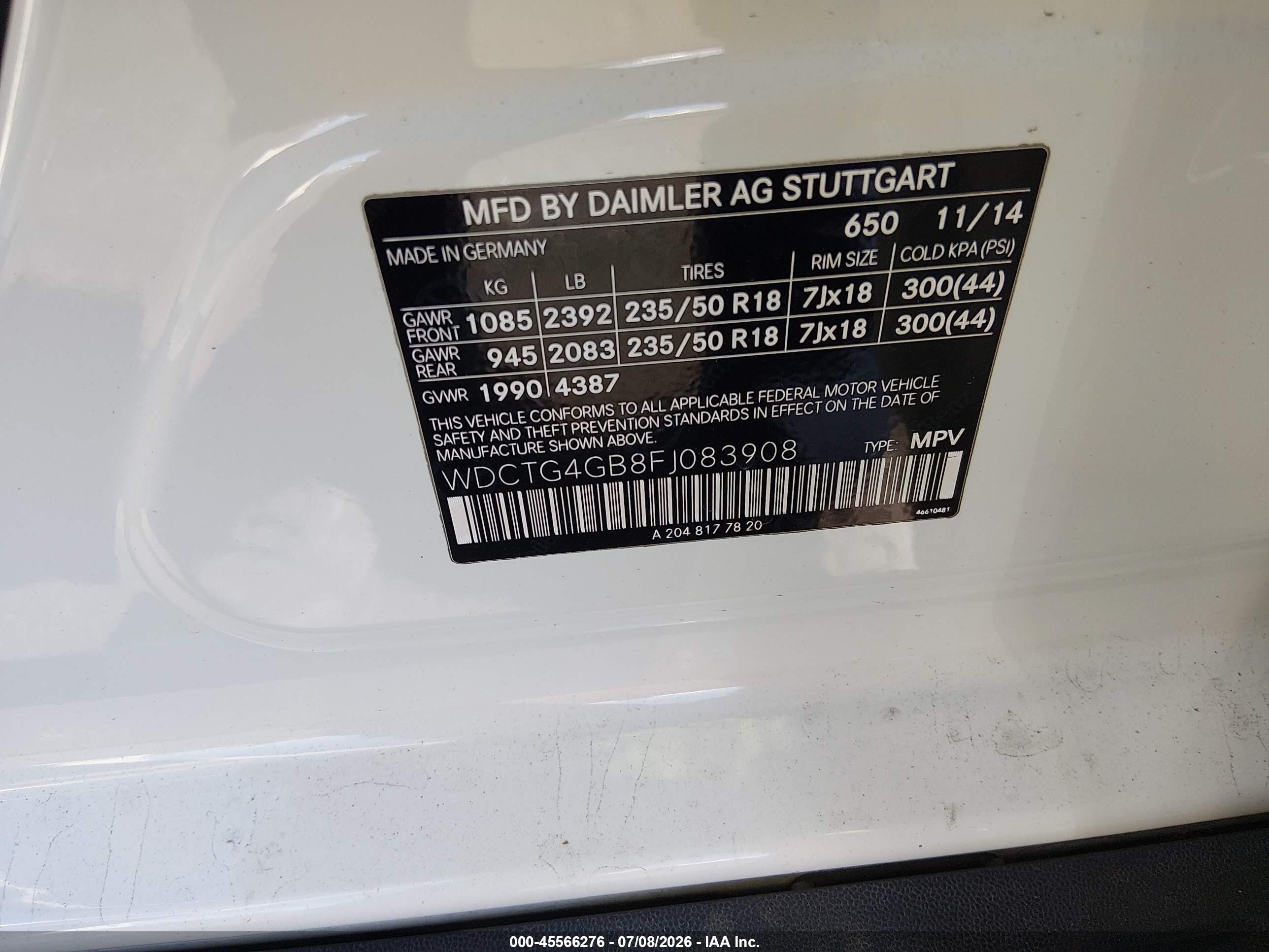 2015 Mercedes-benz Gla 250 4matic White vin: WDCTG4GB8FJ083908