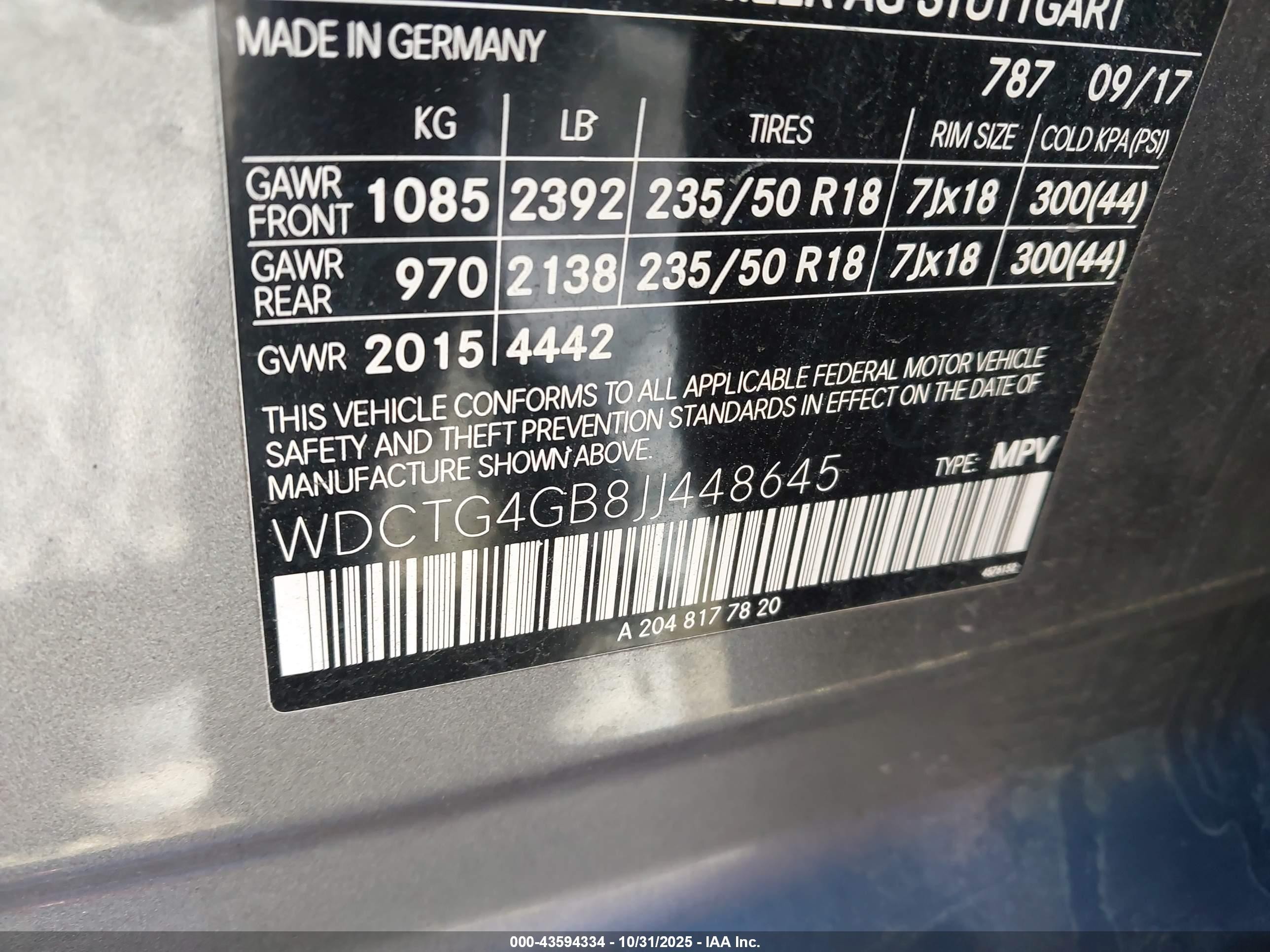 2018 Mercedes-benz Gla 250 4matic Серый vin: WDCTG4GB8JJ448645
