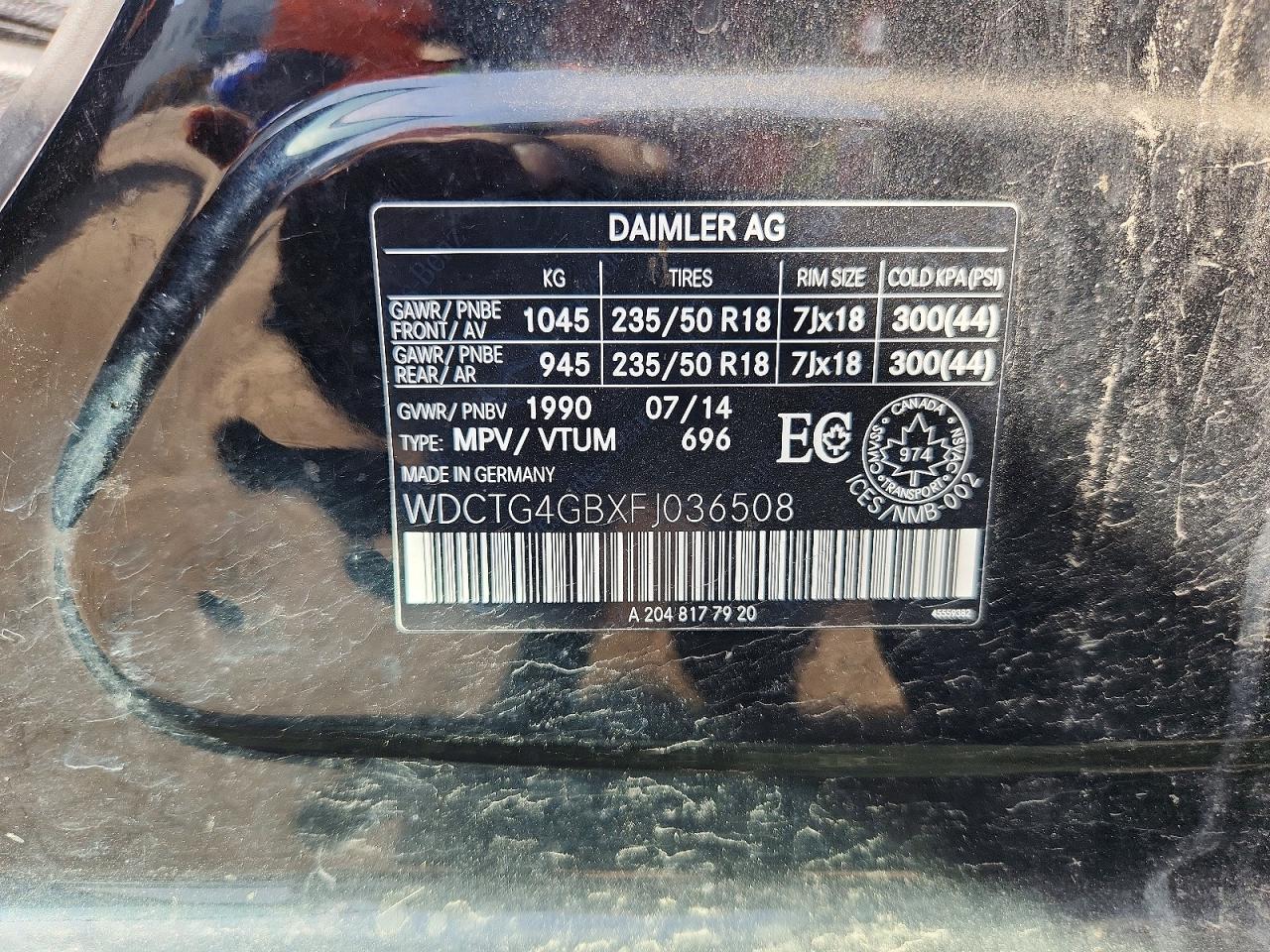 2015 Mercedes-benz Gla 250 4matic Black vin: WDCTG4GBXFJ036508