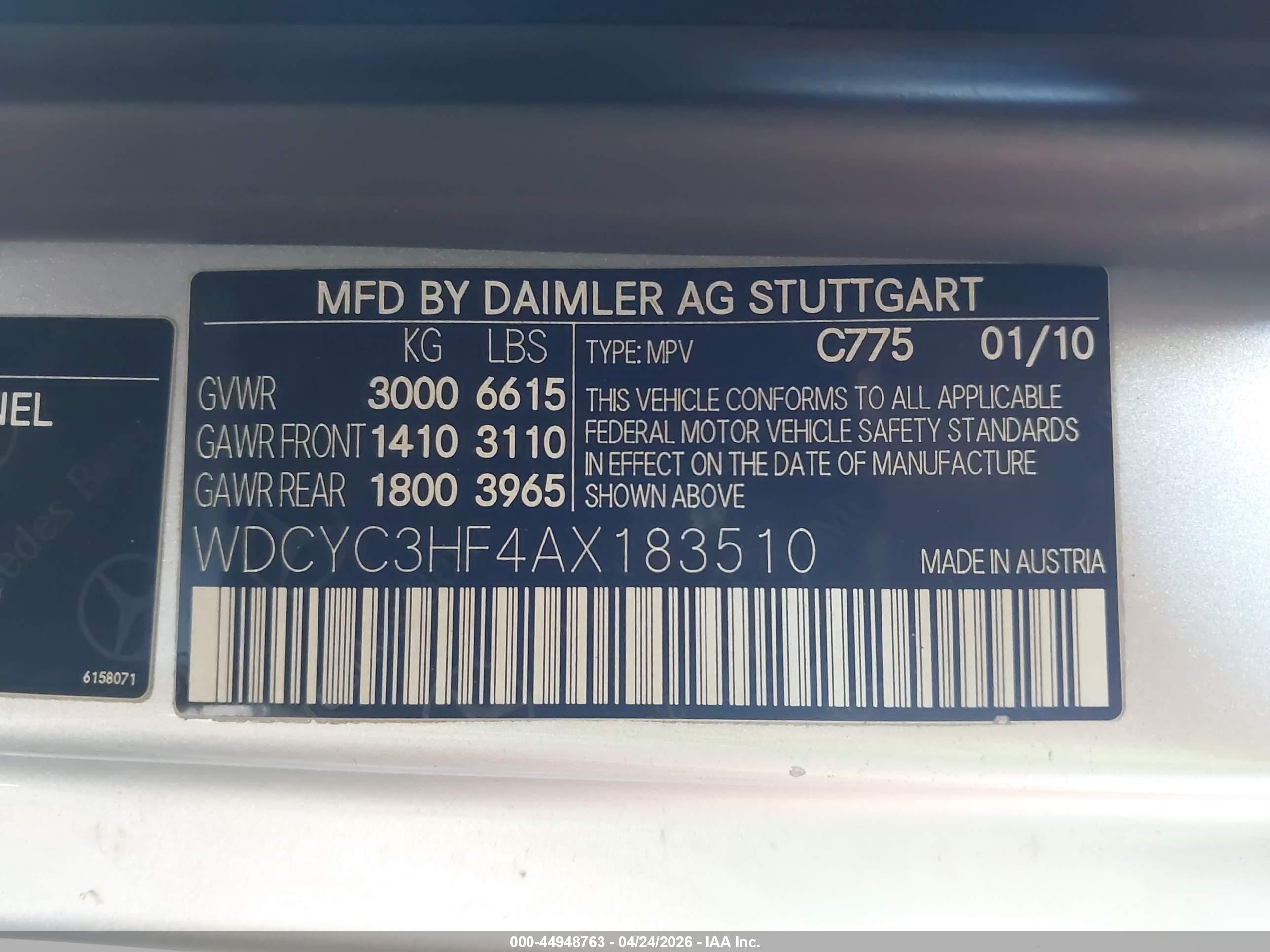 2010 Mercedes-benz G 550 4matic Silver vin: WDCYC3HF4AX183510