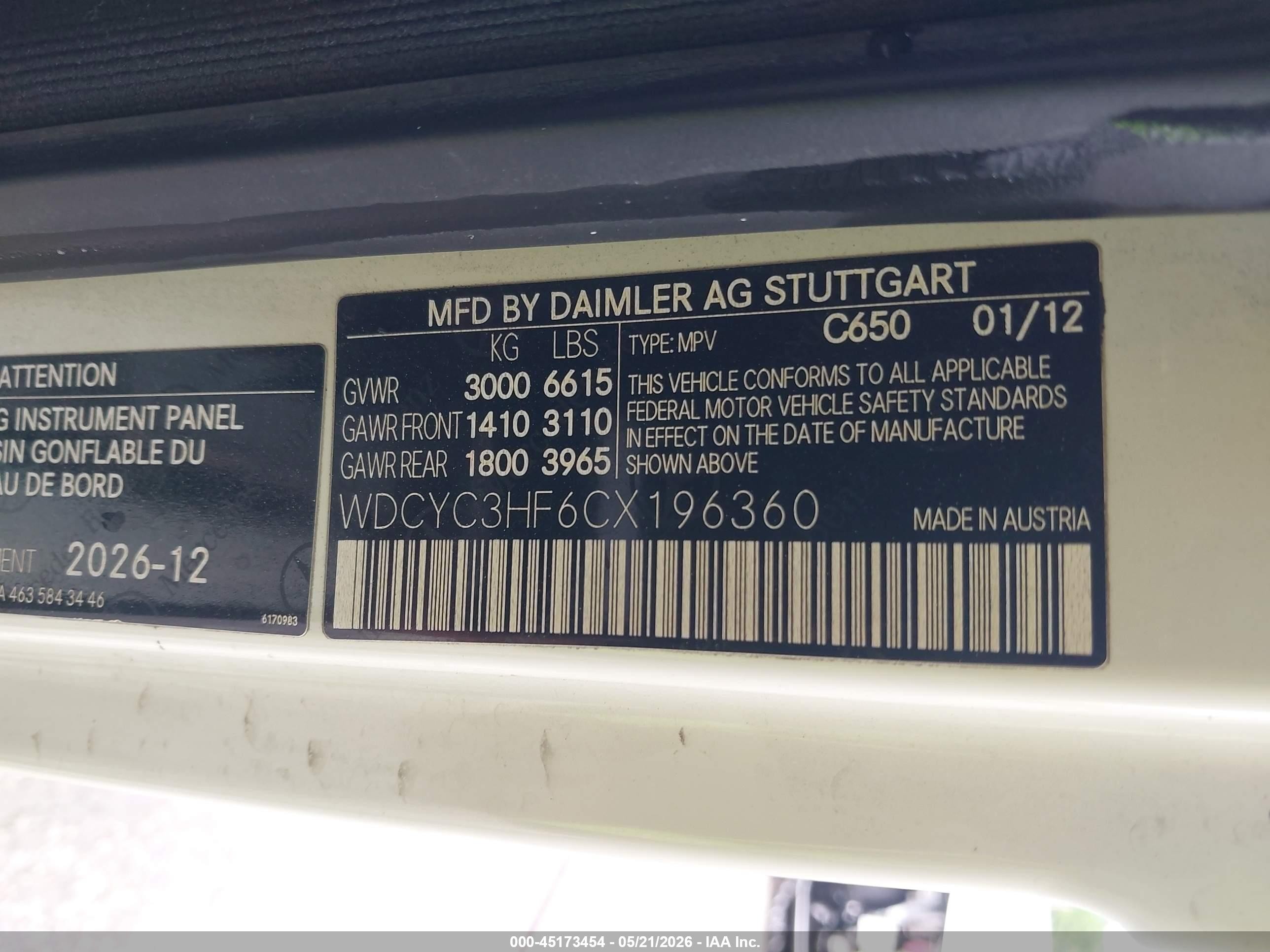 2012 Mercedes-benz G 550 4matic Белый vin: WDCYC3HF6CX196360