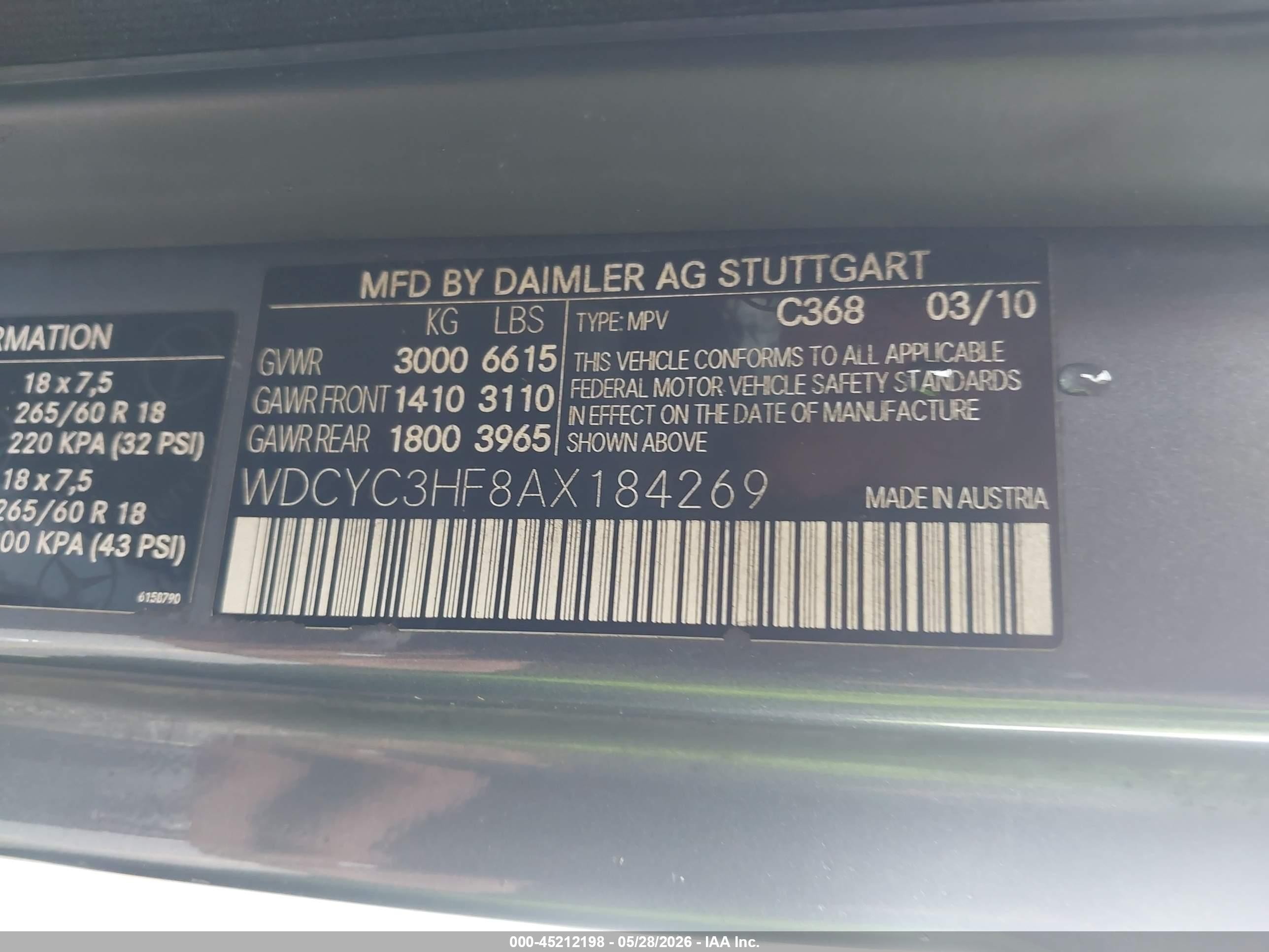 2010 Mercedes-benz G 550 4matic Blue vin: WDCYC3HF8AX184269