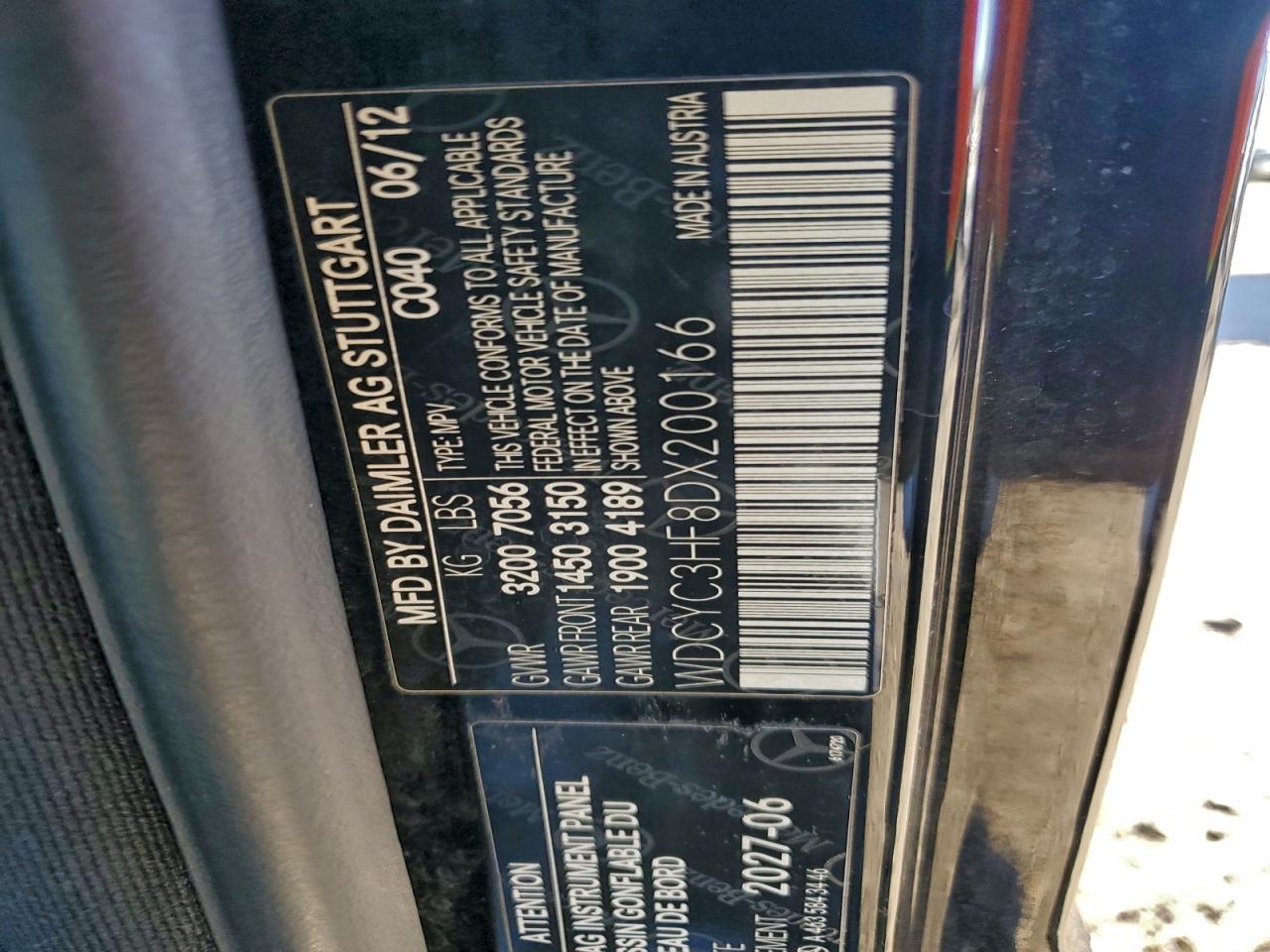 2013 Mercedes-benz G 550 Черный vin: WDCYC3HF8DX200166