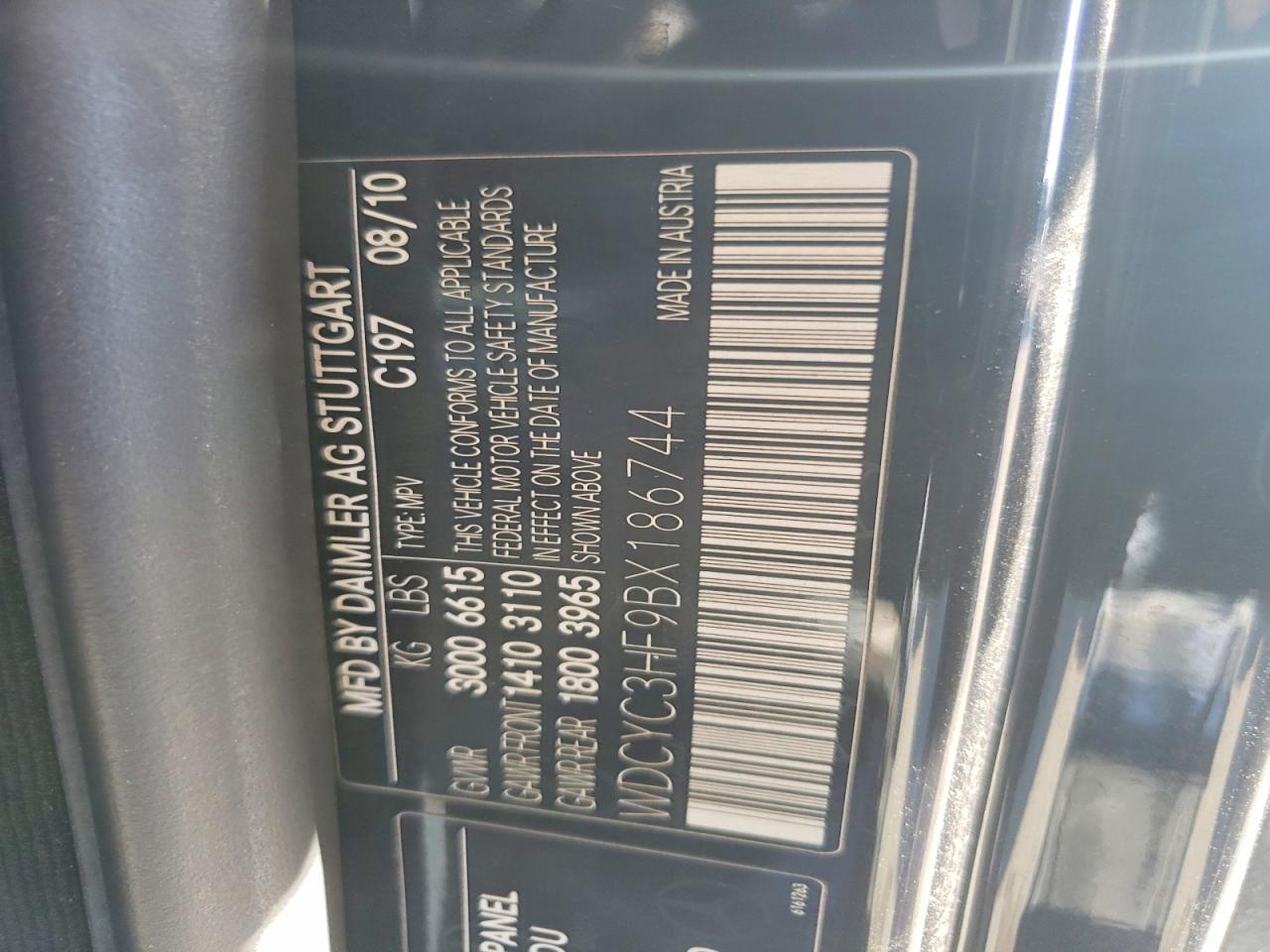 2011 Mercedes-benz G 550 Черный vin: WDCYC3HF9BX186744