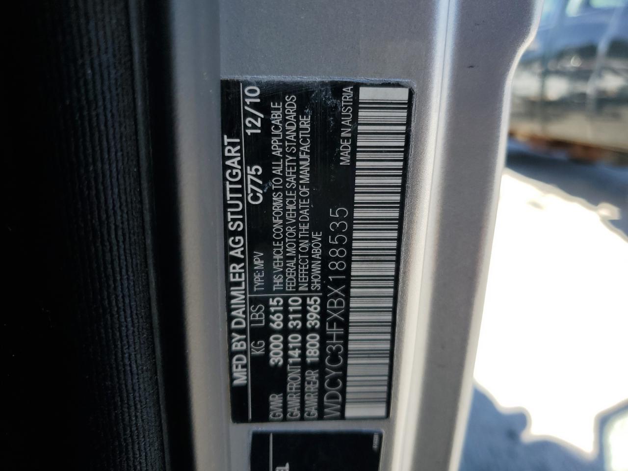 2011 Mercedes-benz G 550 Silver vin: WDCYC3HFXBX188535
