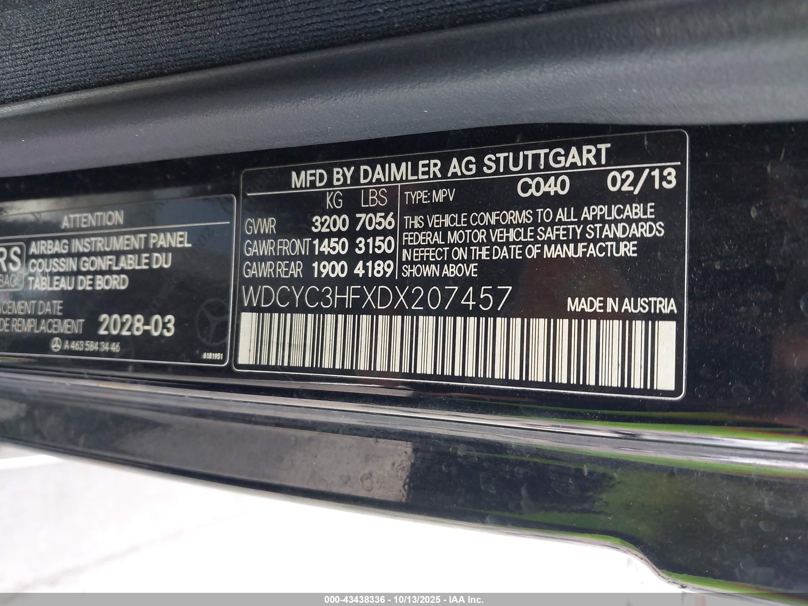 2013 Mercedes-benz G 550 4matic Black vin: WDCYC3HFXDX207457