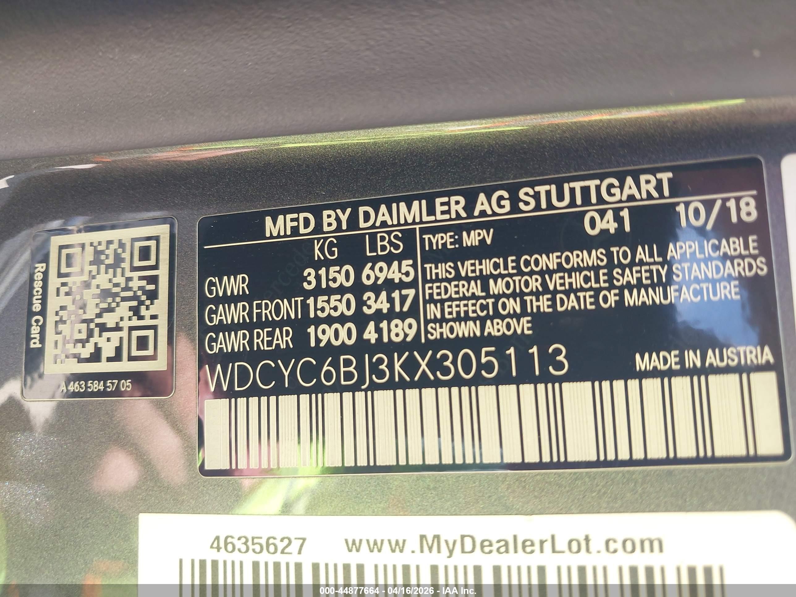 2019 Mercedes-benz G 550 4matic Gray vin: WDCYC6BJ3KX305113
