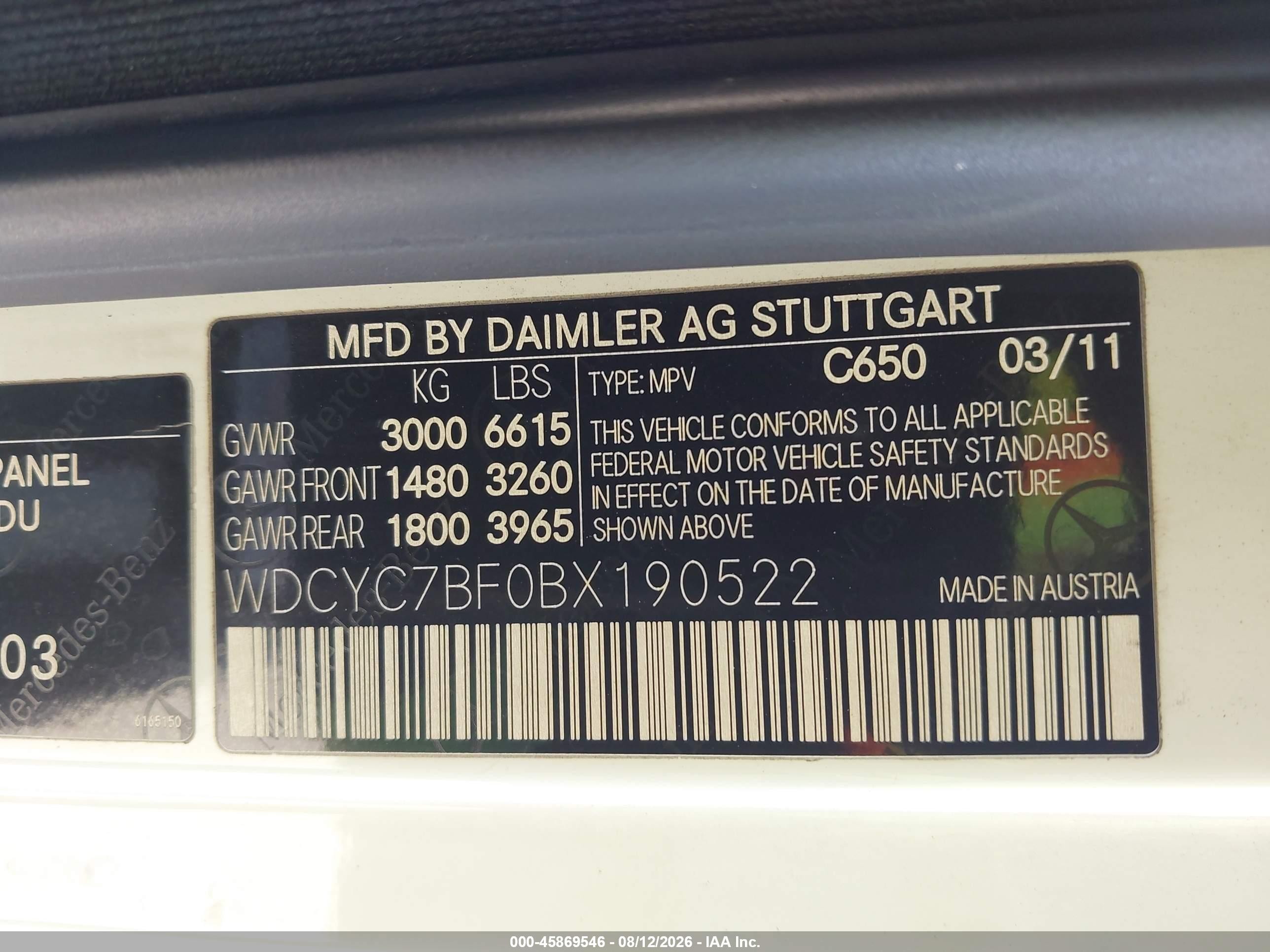 2011 Mercedes-benz G 55 Amg 4matic White vin: WDCYC7BF0BX190522