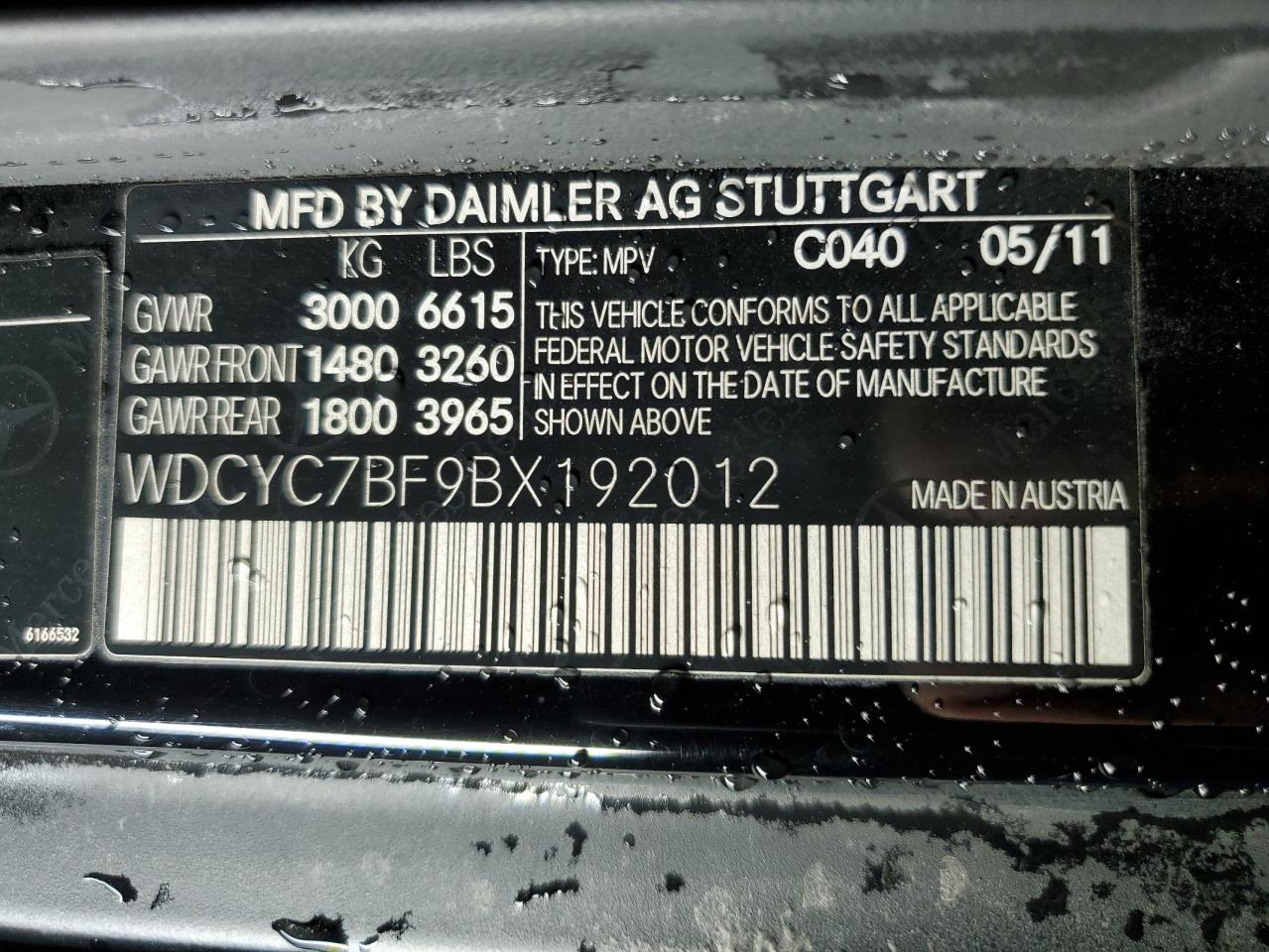2011 Mercedes-benz G 55 Amg Черный vin: WDCYC7BF9BX192012