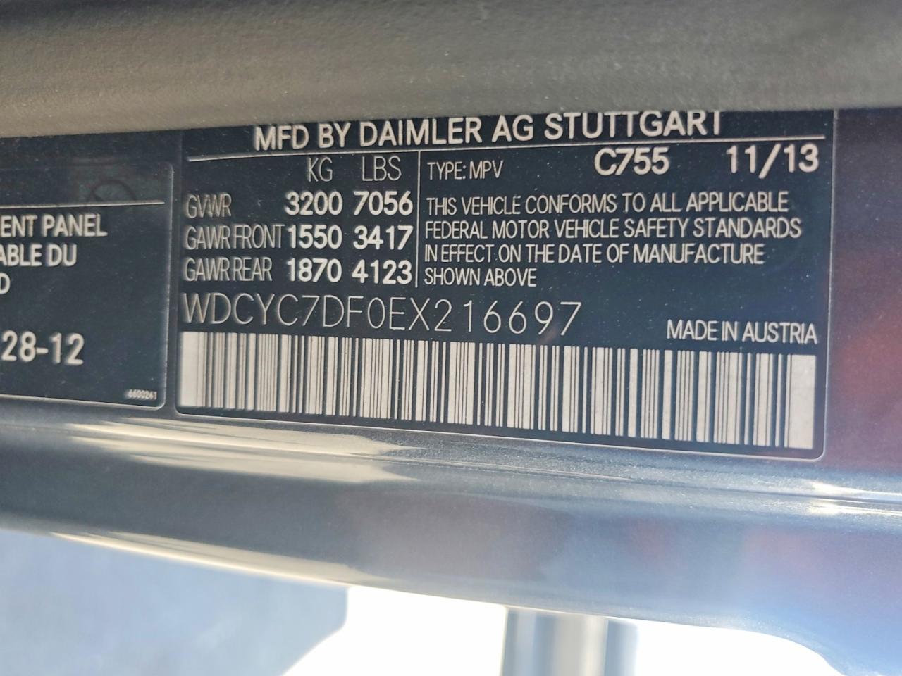 2014 Mercedes-benz G 63 Amg Gray vin: WDCYC7DF0EX216697