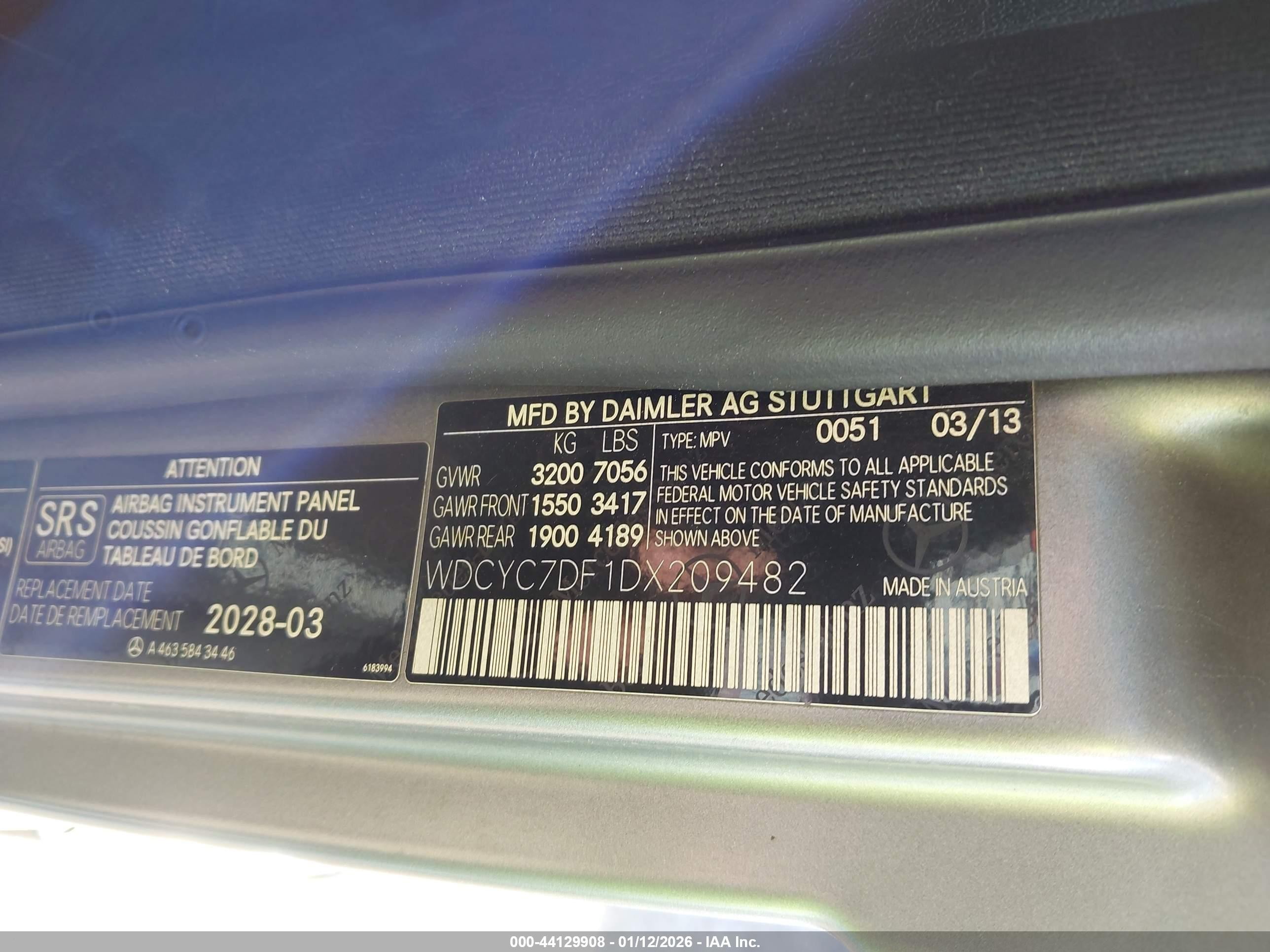 2013 Mercedes-benz G 63 Amg 4matic Серебряный vin: WDCYC7DF1DX209482