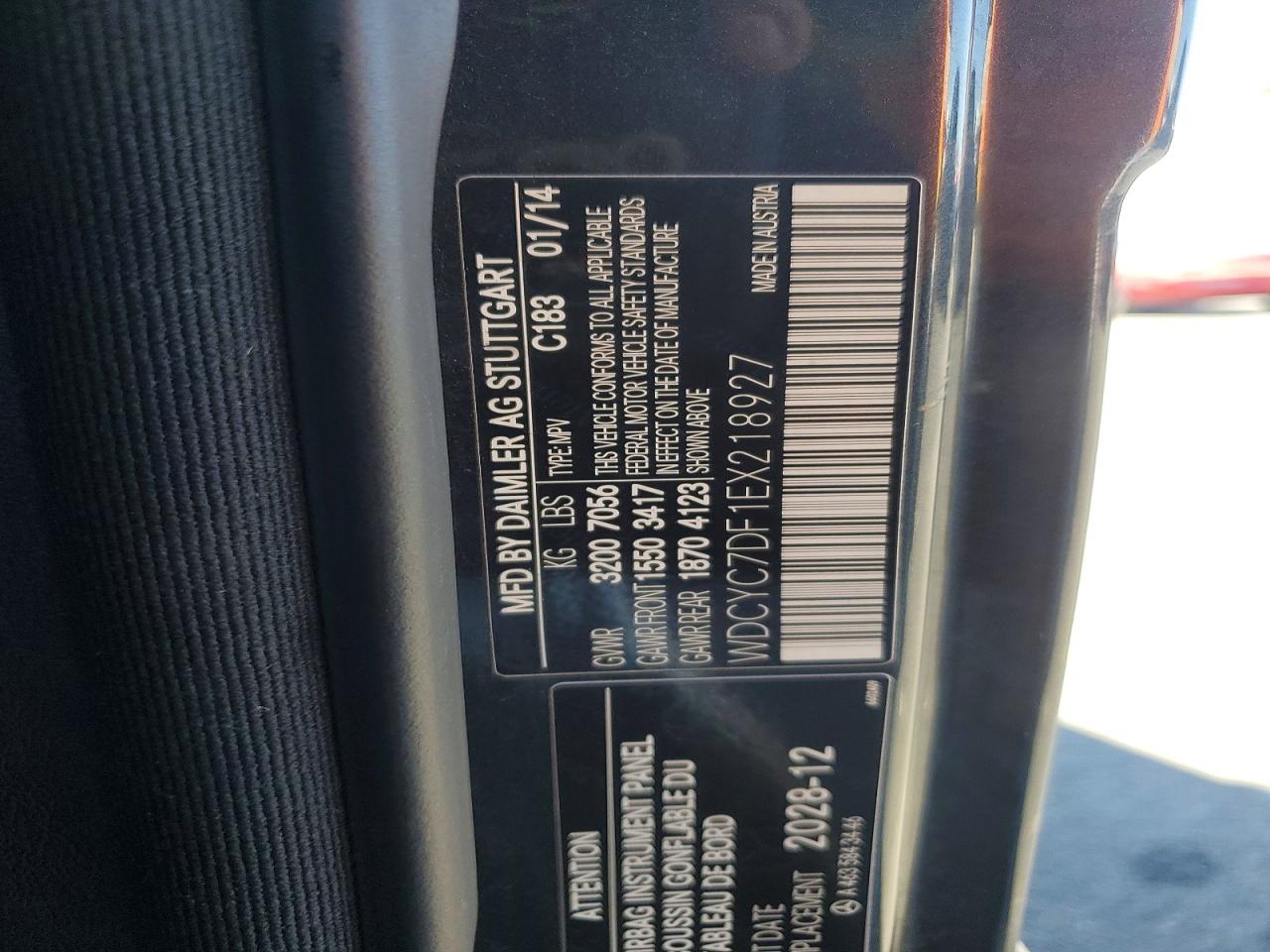 2014 Mercedes-benz G 63 Amg Black vin: WDCYC7DF1EX218927