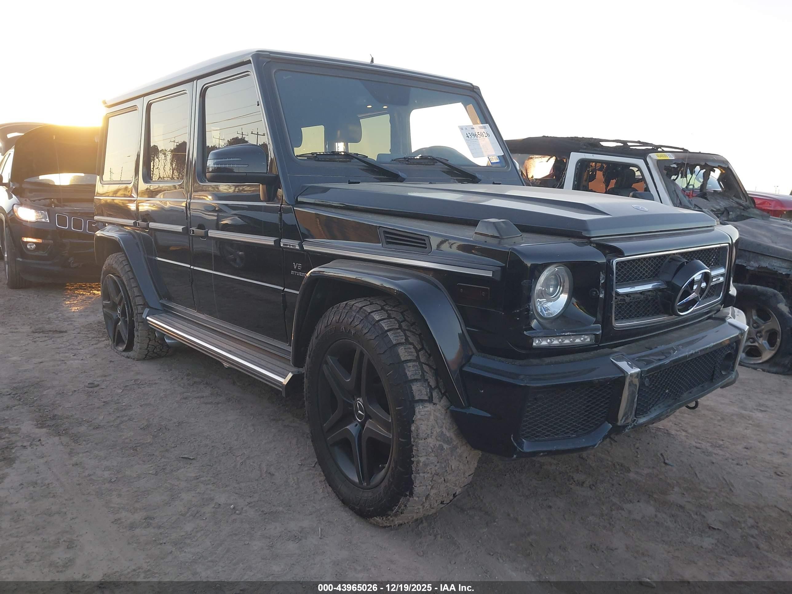 2015 Mercedes-benz G 63 Amg 4matic Black vin: WDCYC7DF2FX233163