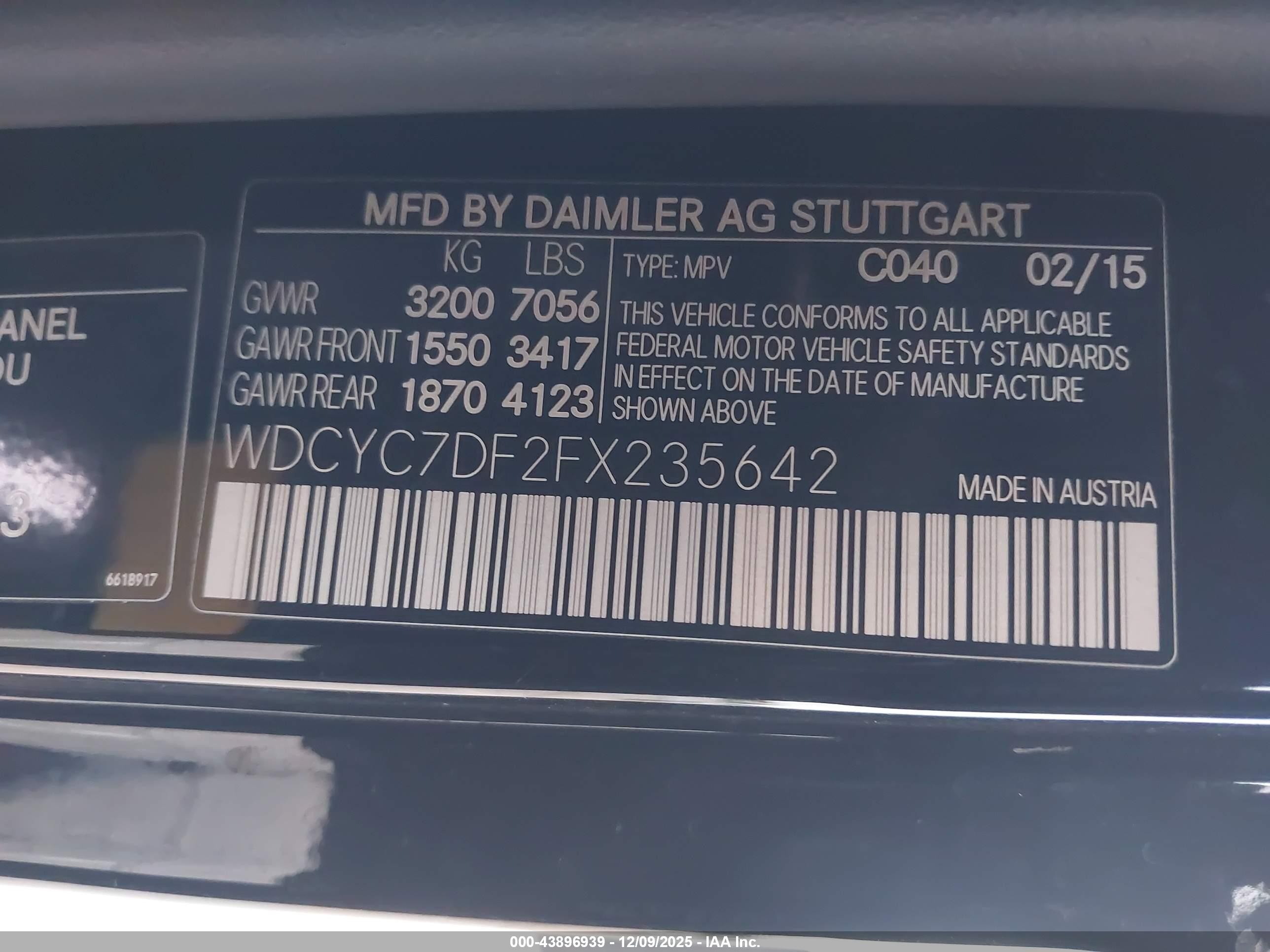 2015 Mercedes-benz G 63 Amg 4matic Black vin: WDCYC7DF2FX235642