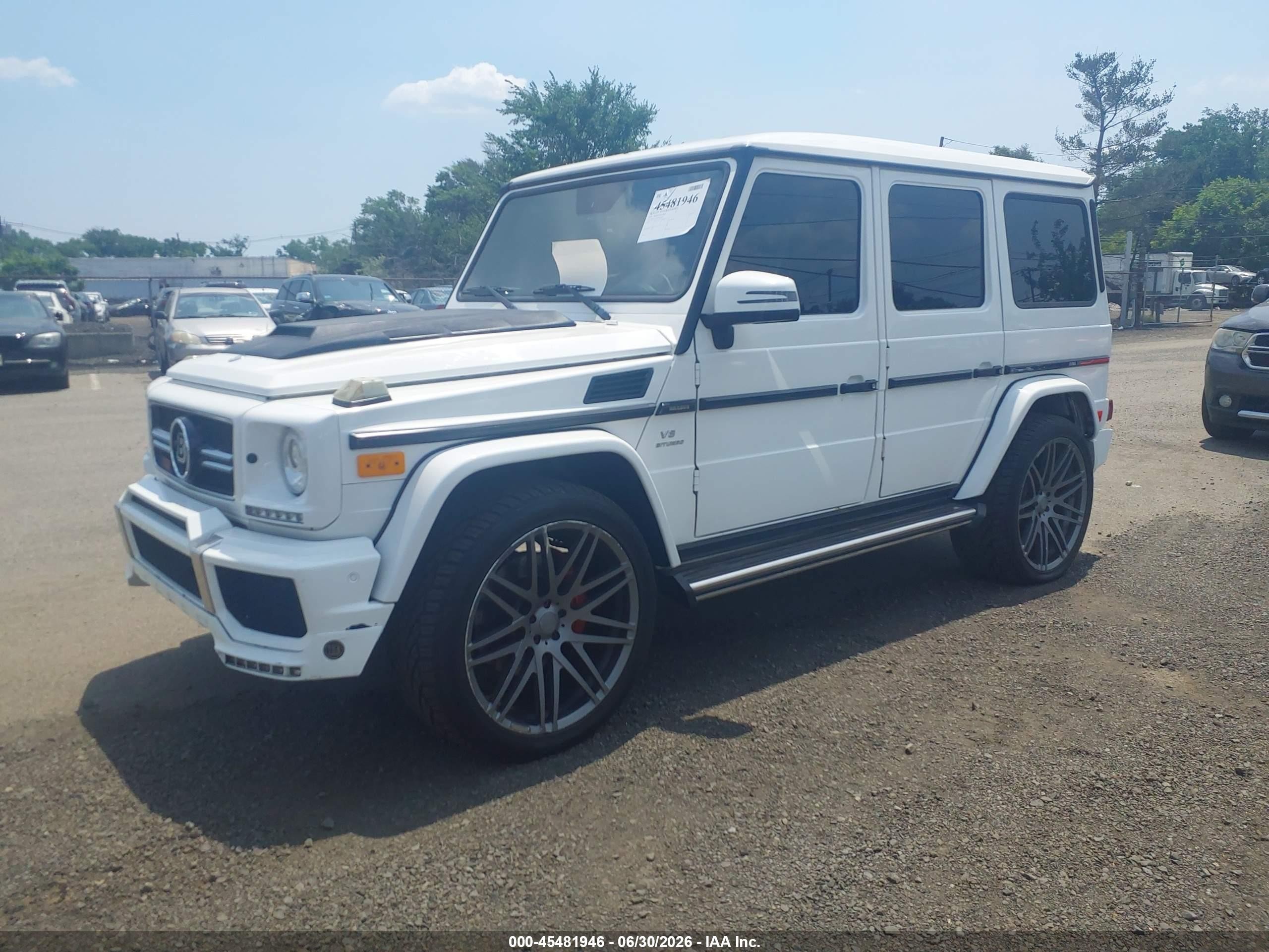 2014 Mercedes-benz G 63 Amg 4matic White vin: WDCYC7DF3EX223563