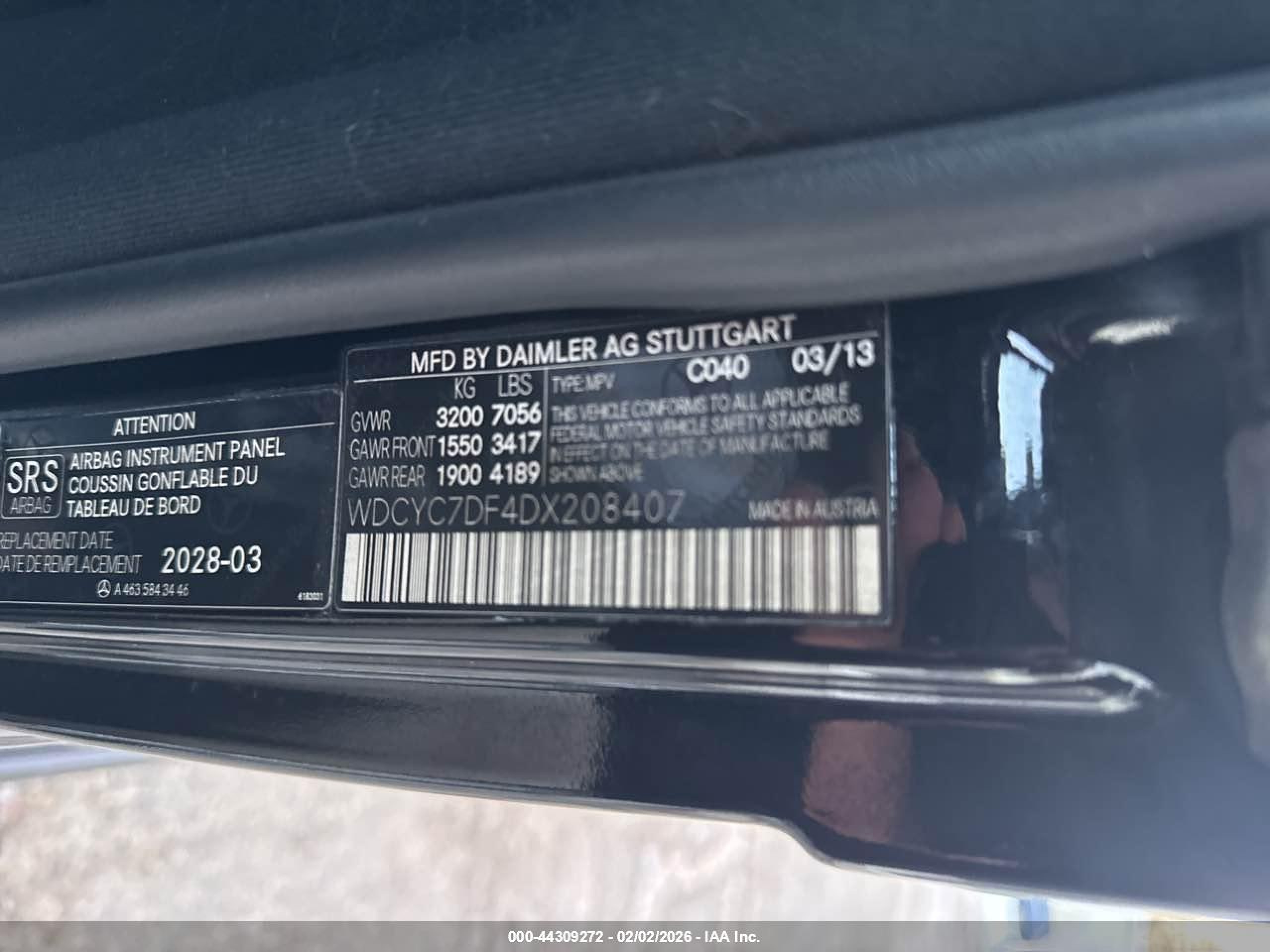 2013 Mercedes-benz G 63 Amg 4matic Черный vin: WDCYC7DF4DX208407