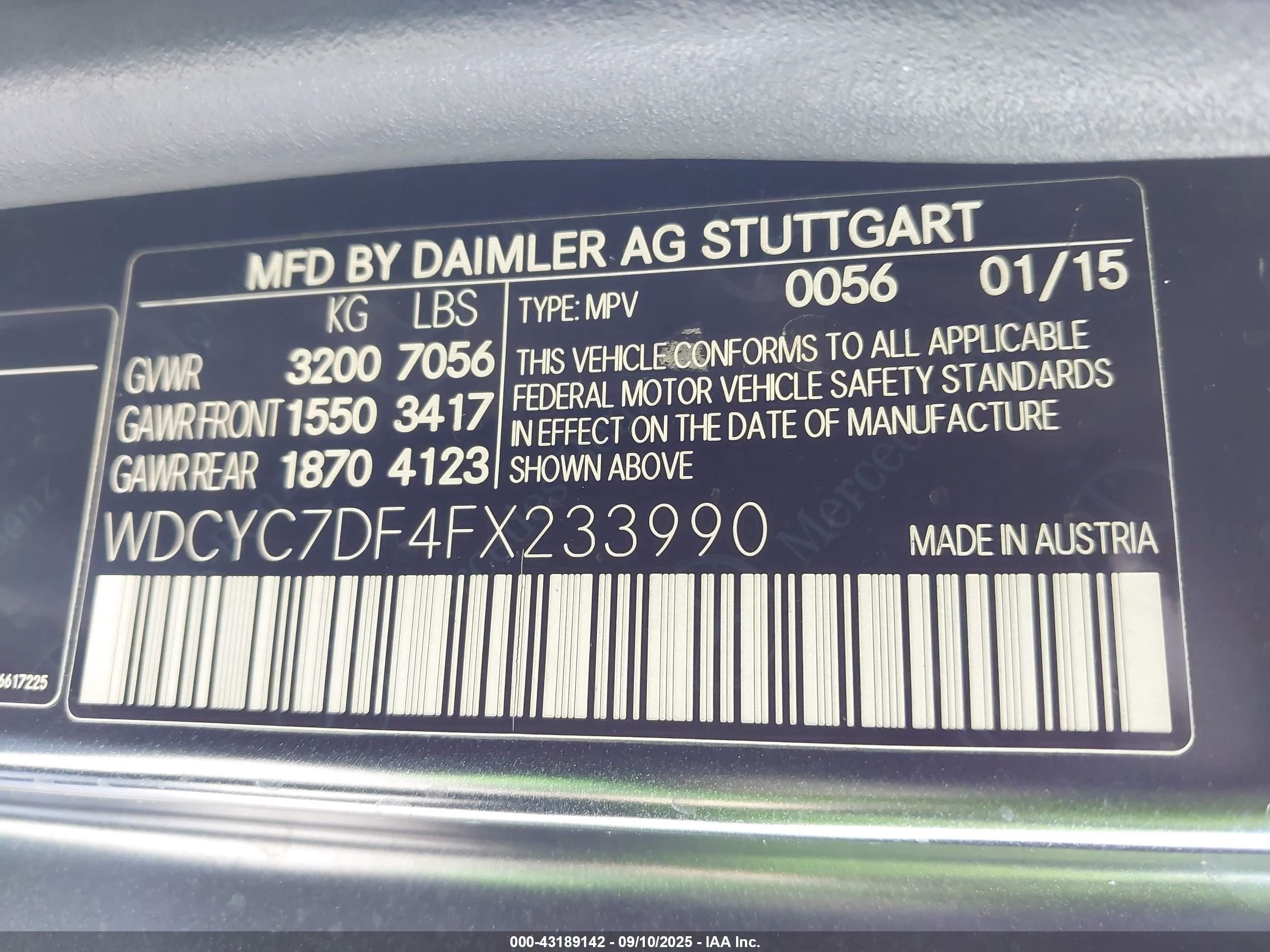 2015 Mercedes-benz G 63 Amg 4matic Black vin: WDCYC7DF4FX233990