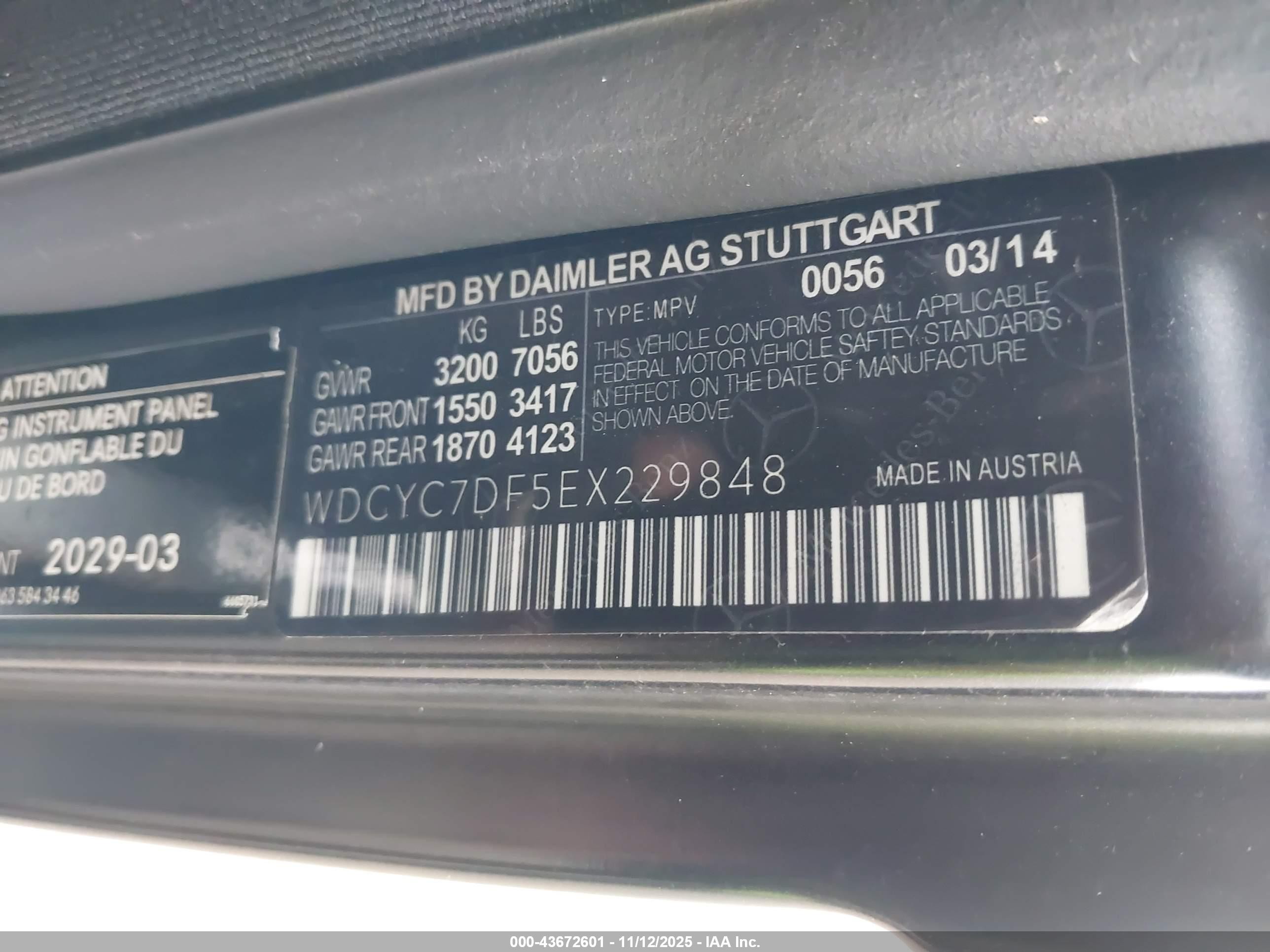 2014 Mercedes-benz G 63 Amg 4matic Черный vin: WDCYC7DF5EX222169