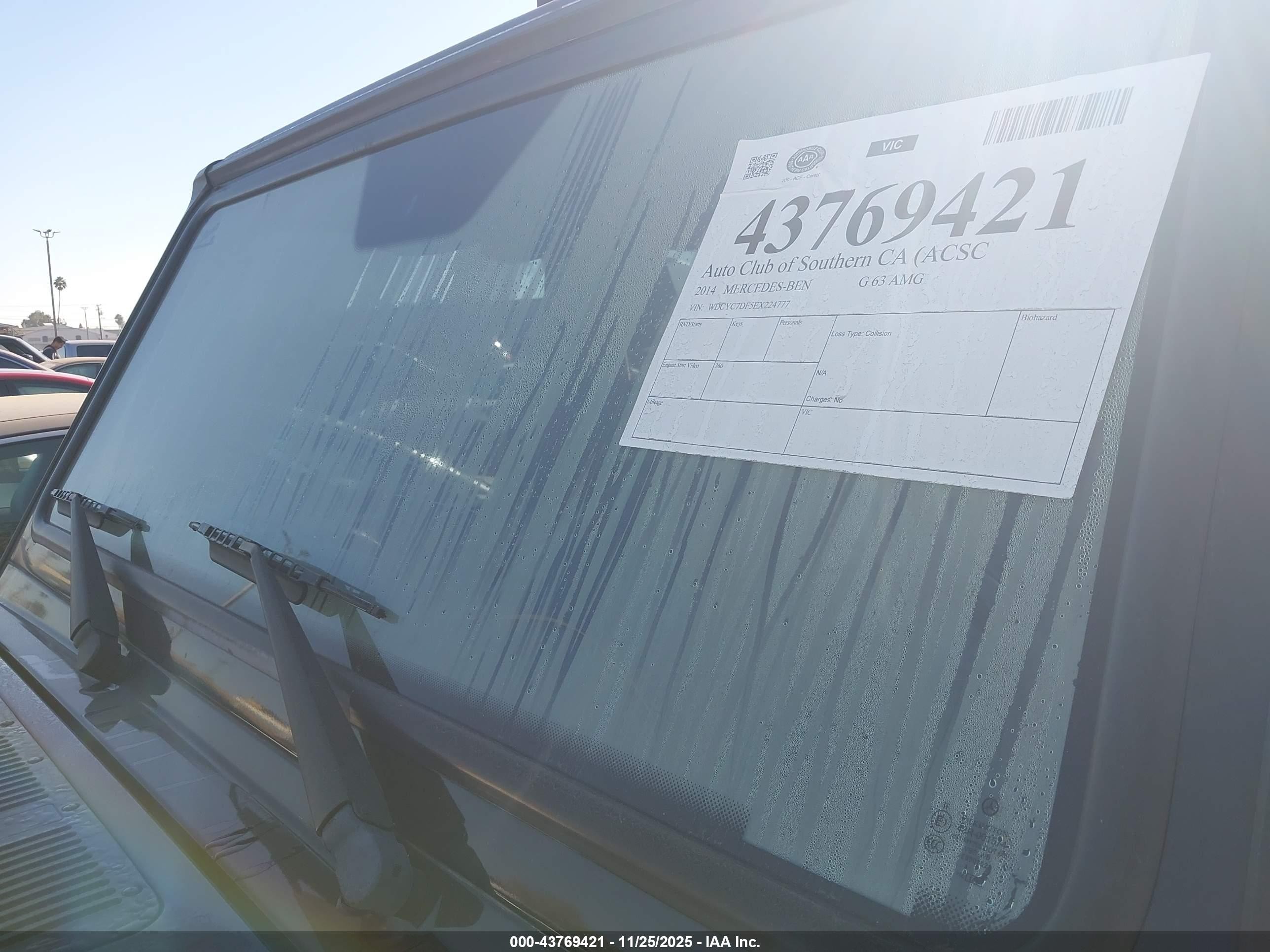 2014 Mercedes-benz G 63 Amg 4matic Черный vin: WDCYC7DF5EX224777