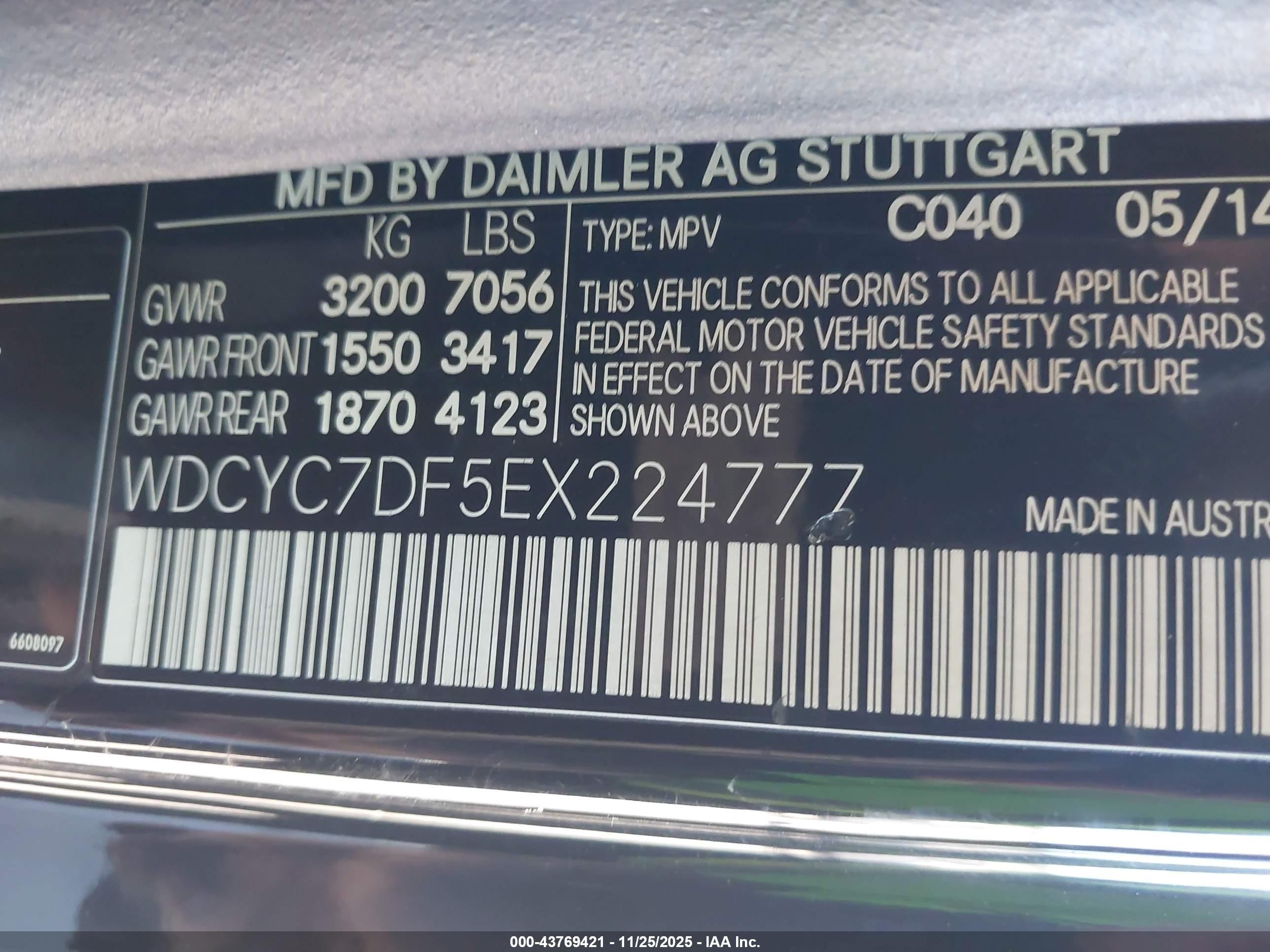 2014 Mercedes-benz G 63 Amg 4matic Черный vin: WDCYC7DF5EX224777