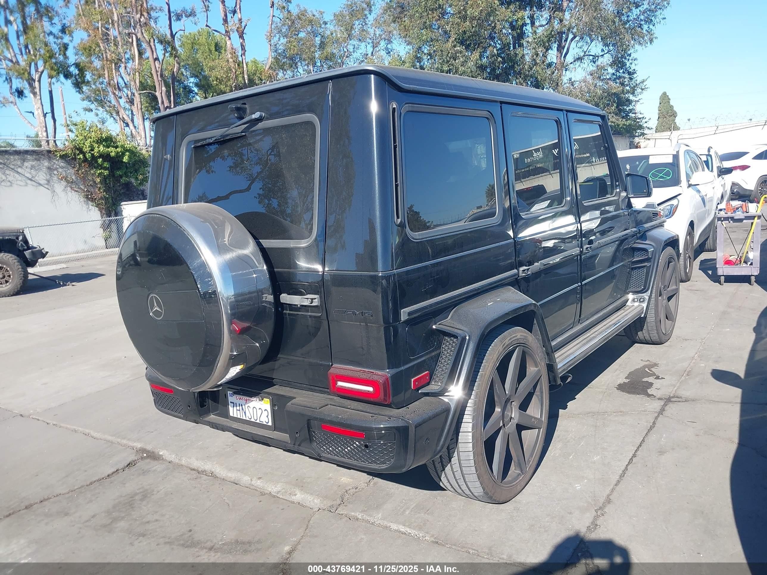 2014 Mercedes-benz G 63 Amg 4matic Черный vin: WDCYC7DF5EX224777