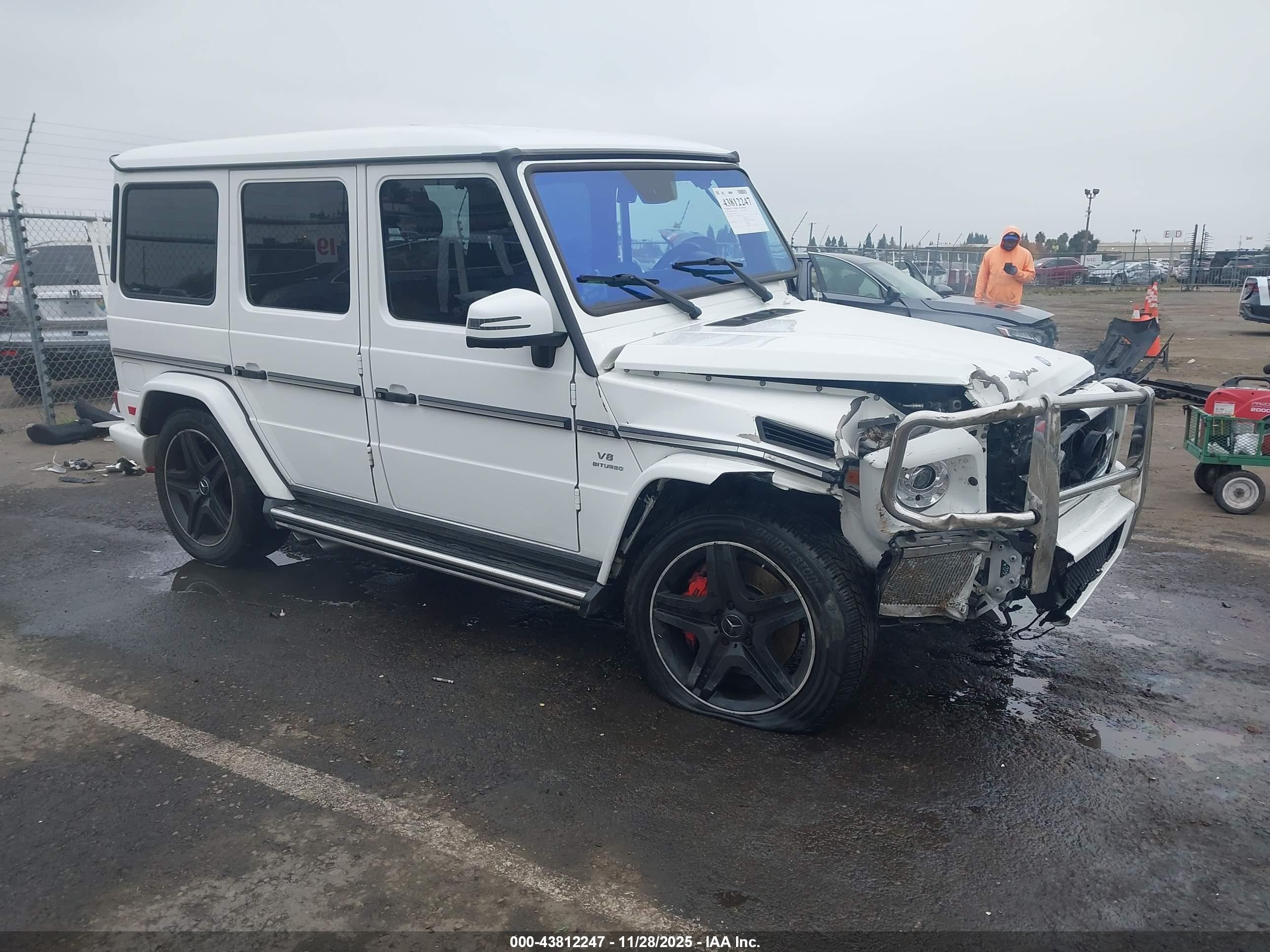 2015 Mercedes-benz G 63 Amg 4matic White vin: WDCYC7DF5FX230452