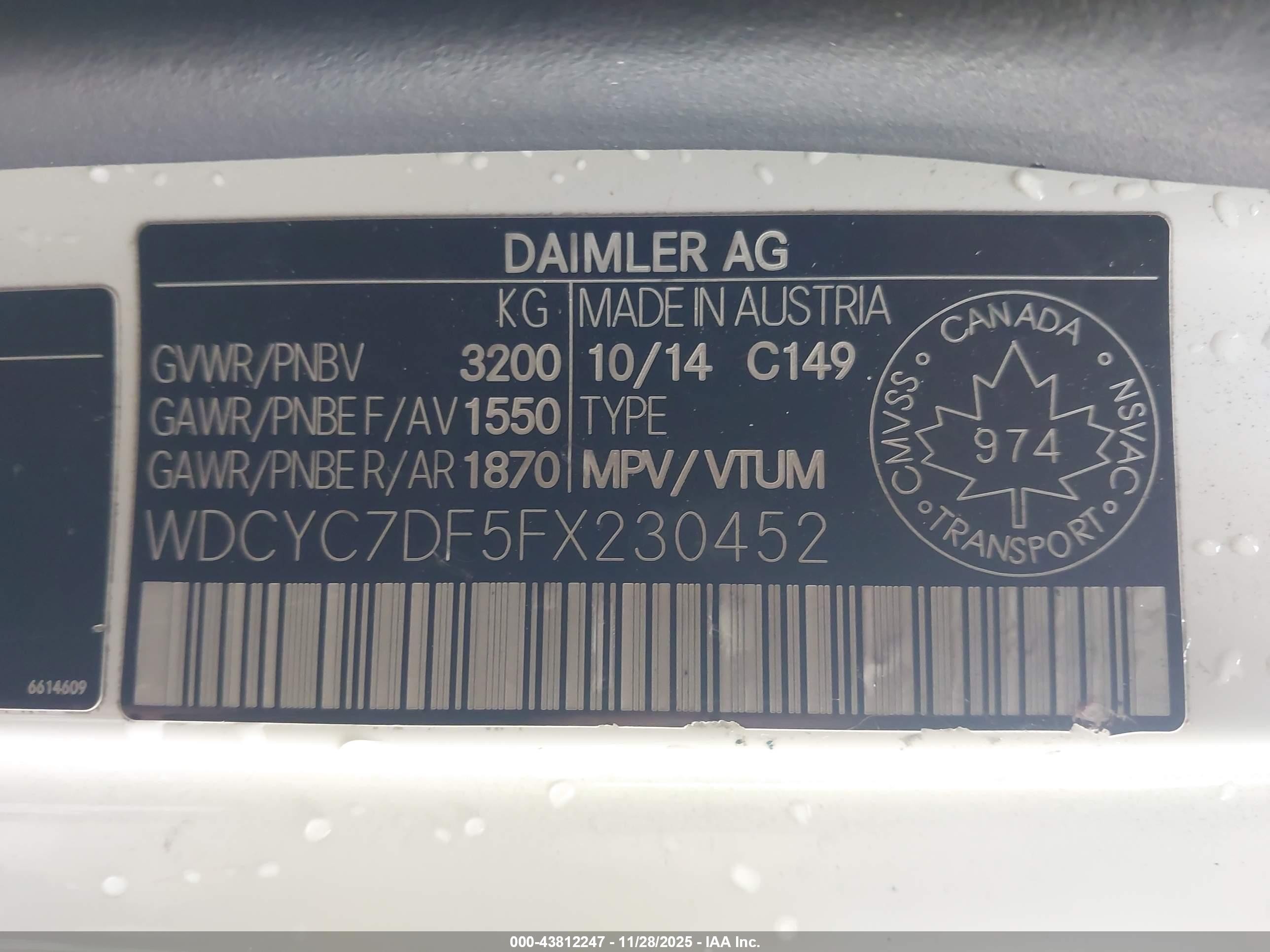 2015 Mercedes-benz G 63 Amg 4matic White vin: WDCYC7DF5FX230452