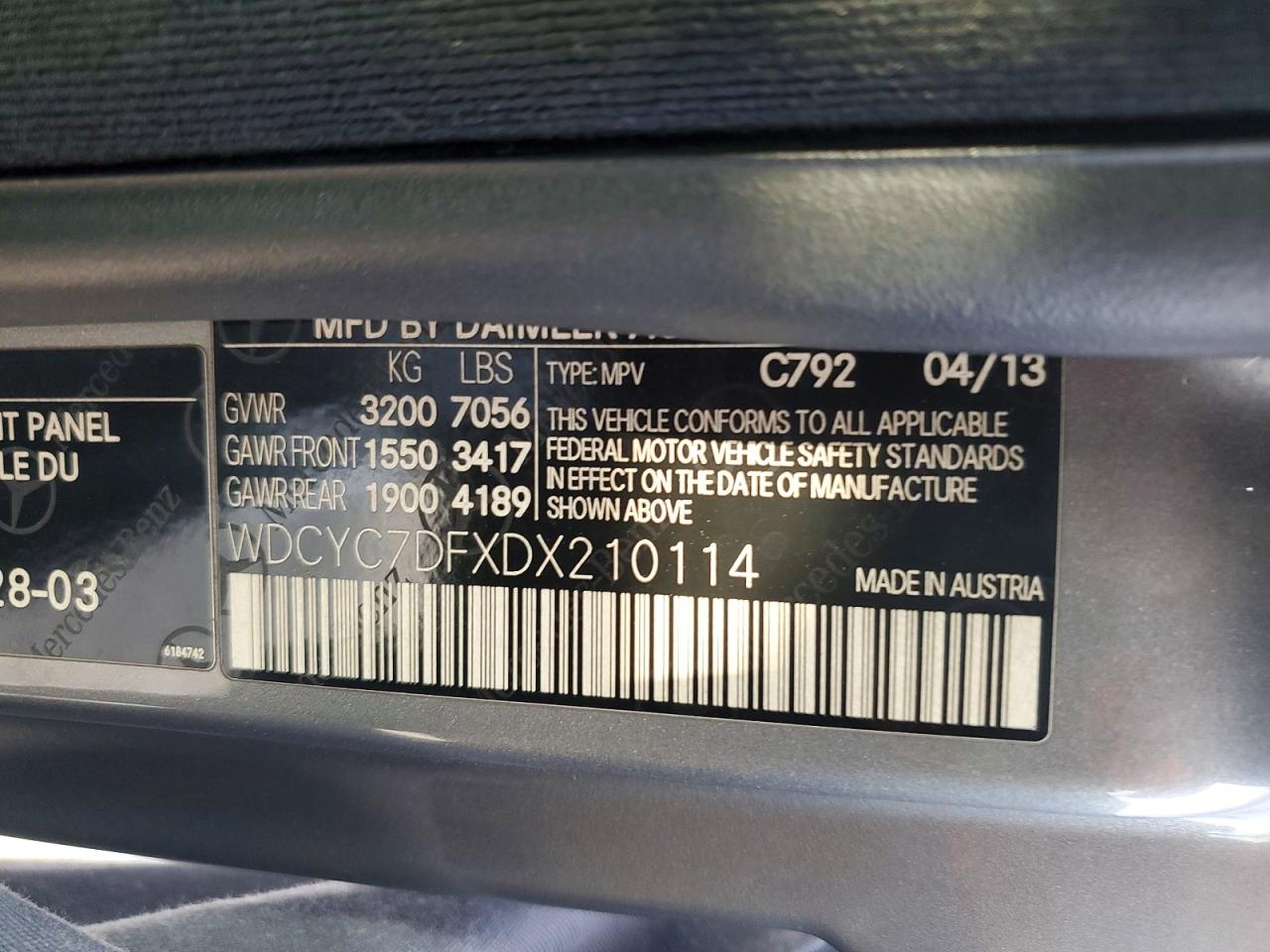2013 Mercedes-benz G 63 Amg Серый vin: WDCYC7DFXDX210114