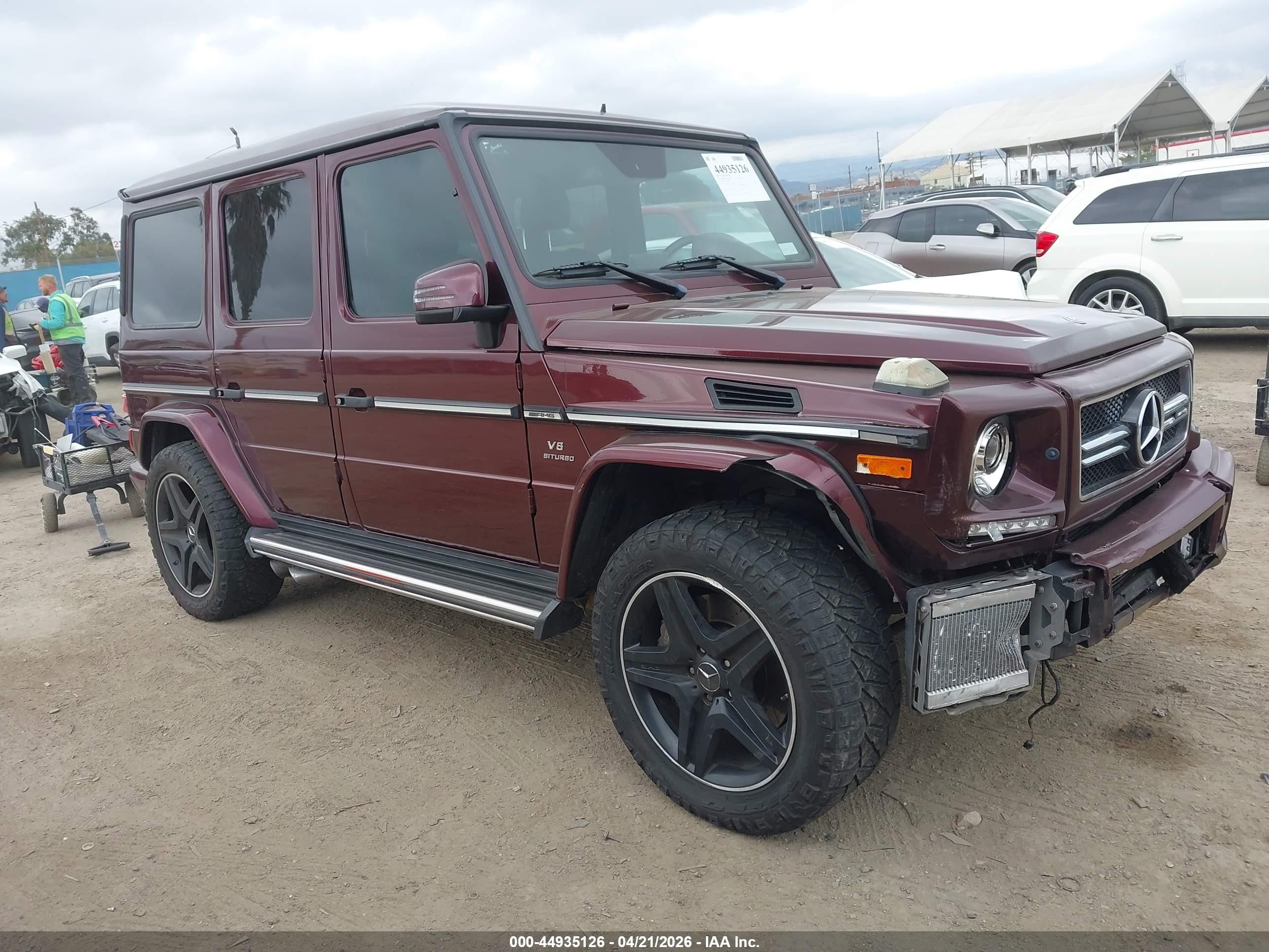 2015 Mercedes-benz G 63 Amg 4matic Burgundy vin: WDCYC7DFXFX233671