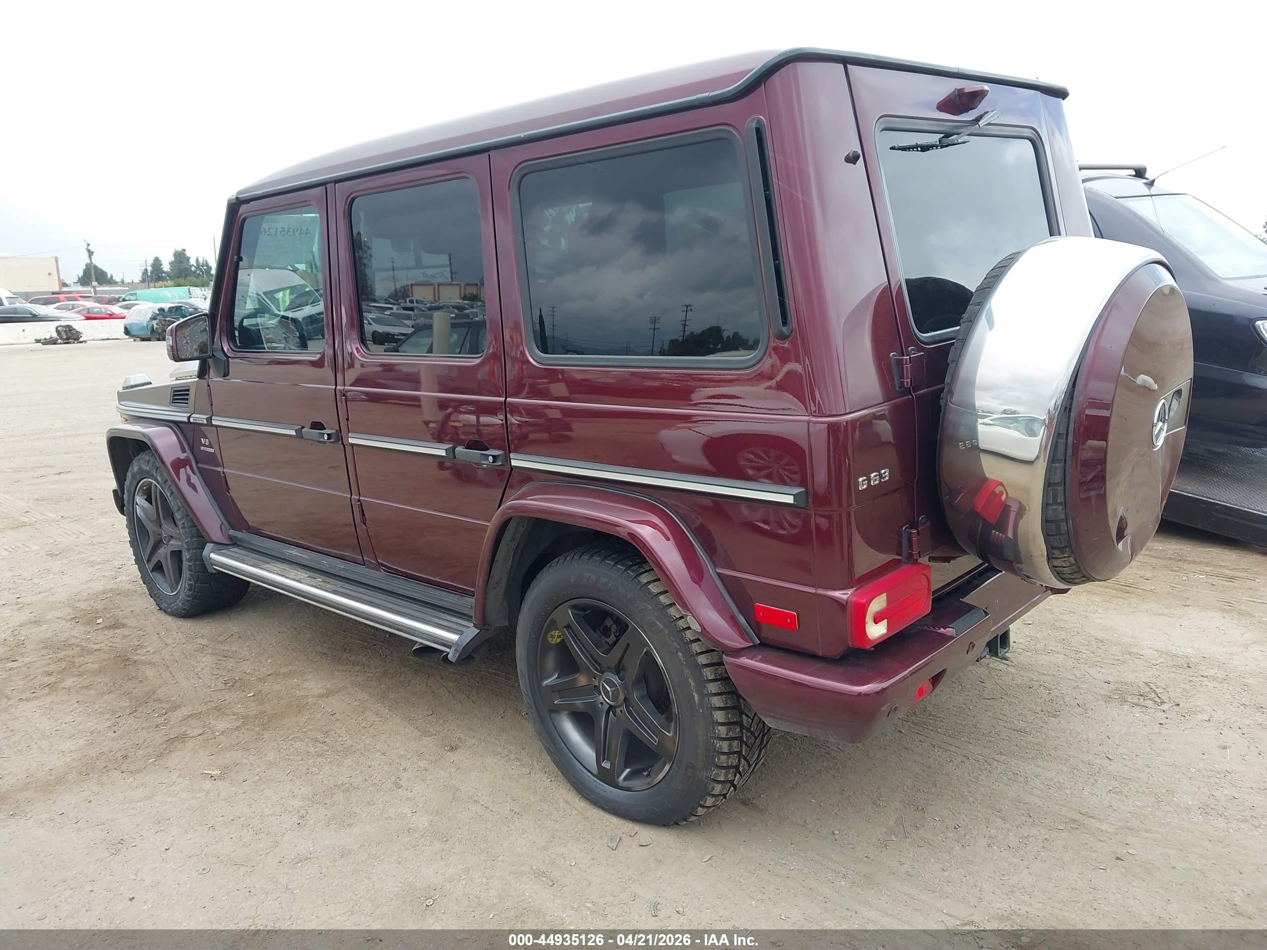 2015 Mercedes-benz G 63 Amg 4matic Burgundy vin: WDCYC7DFXFX233671