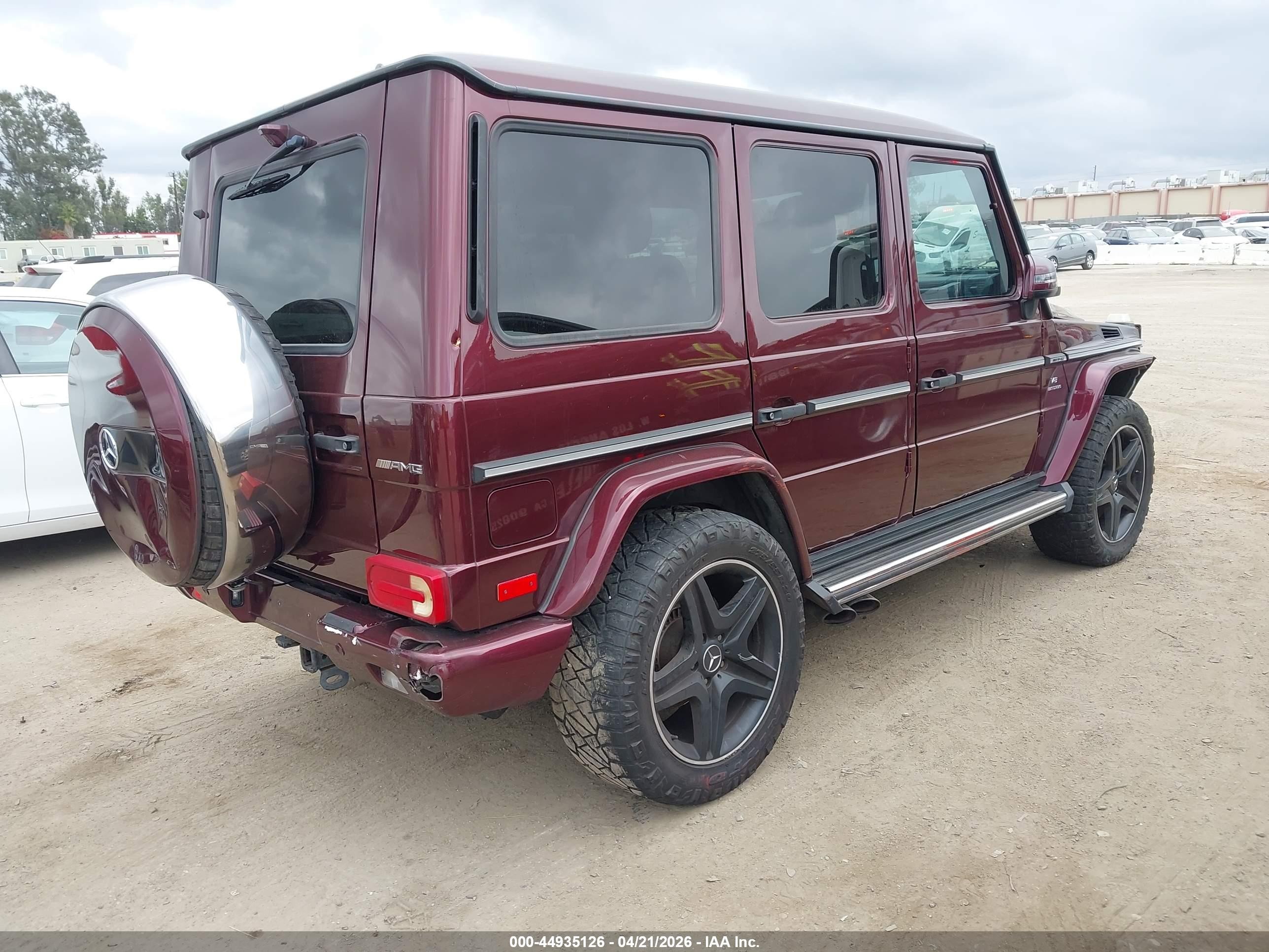 2015 Mercedes-benz G 63 Amg 4matic Burgundy vin: WDCYC7DFXFX233671